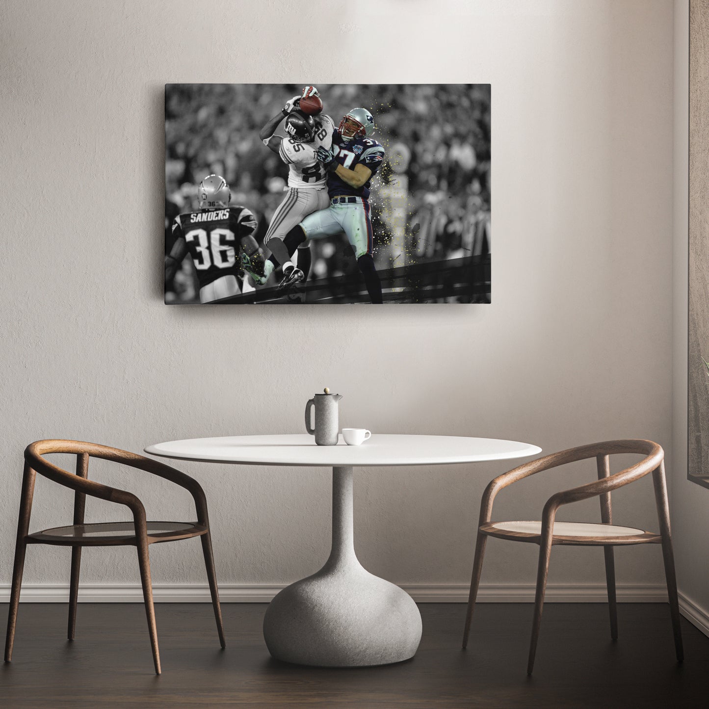 David Tyree Helmet Catch Canvas Wall Art Decor - Legendary NFL Moment Art
