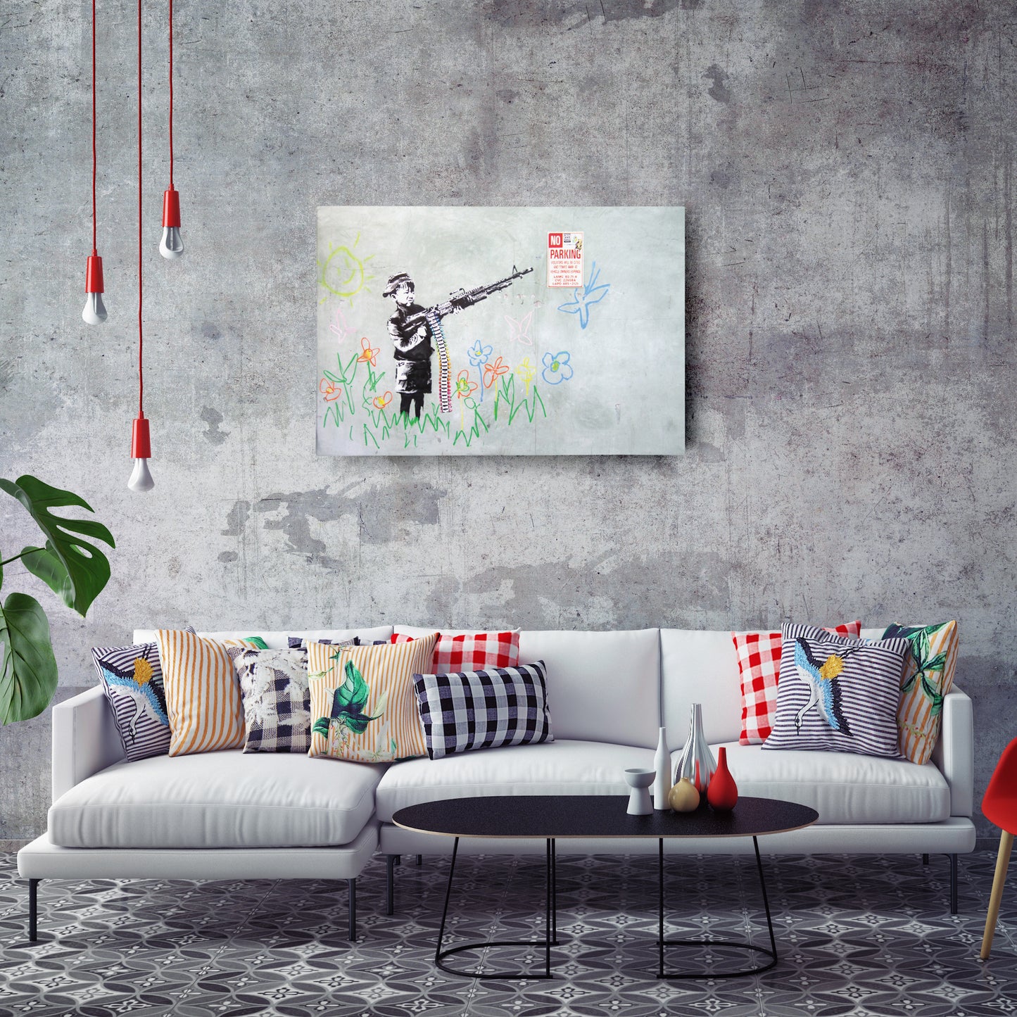 Banksy 'Soldier Boy' Canvas Print - Framed Wall Art