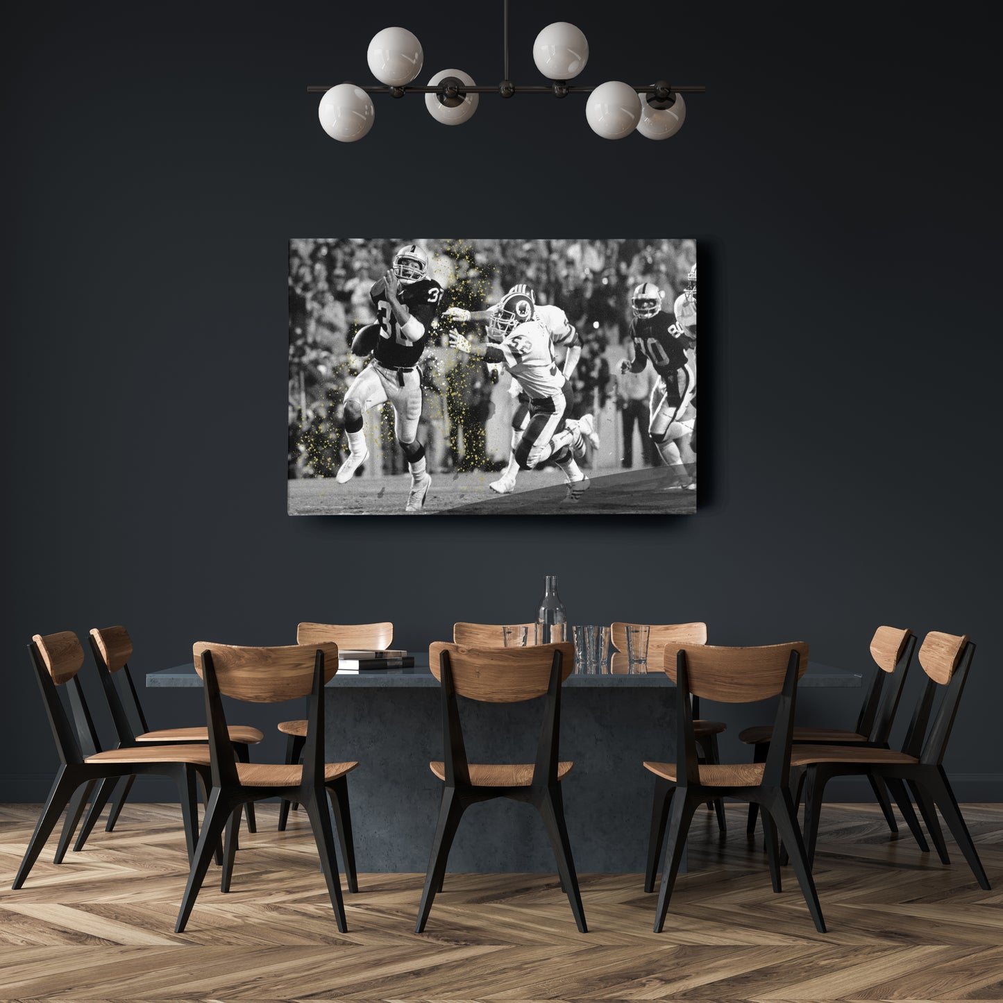 Marcus Allen Reverse Run Canvas Art - Raiders vs. Washington NFL Decor