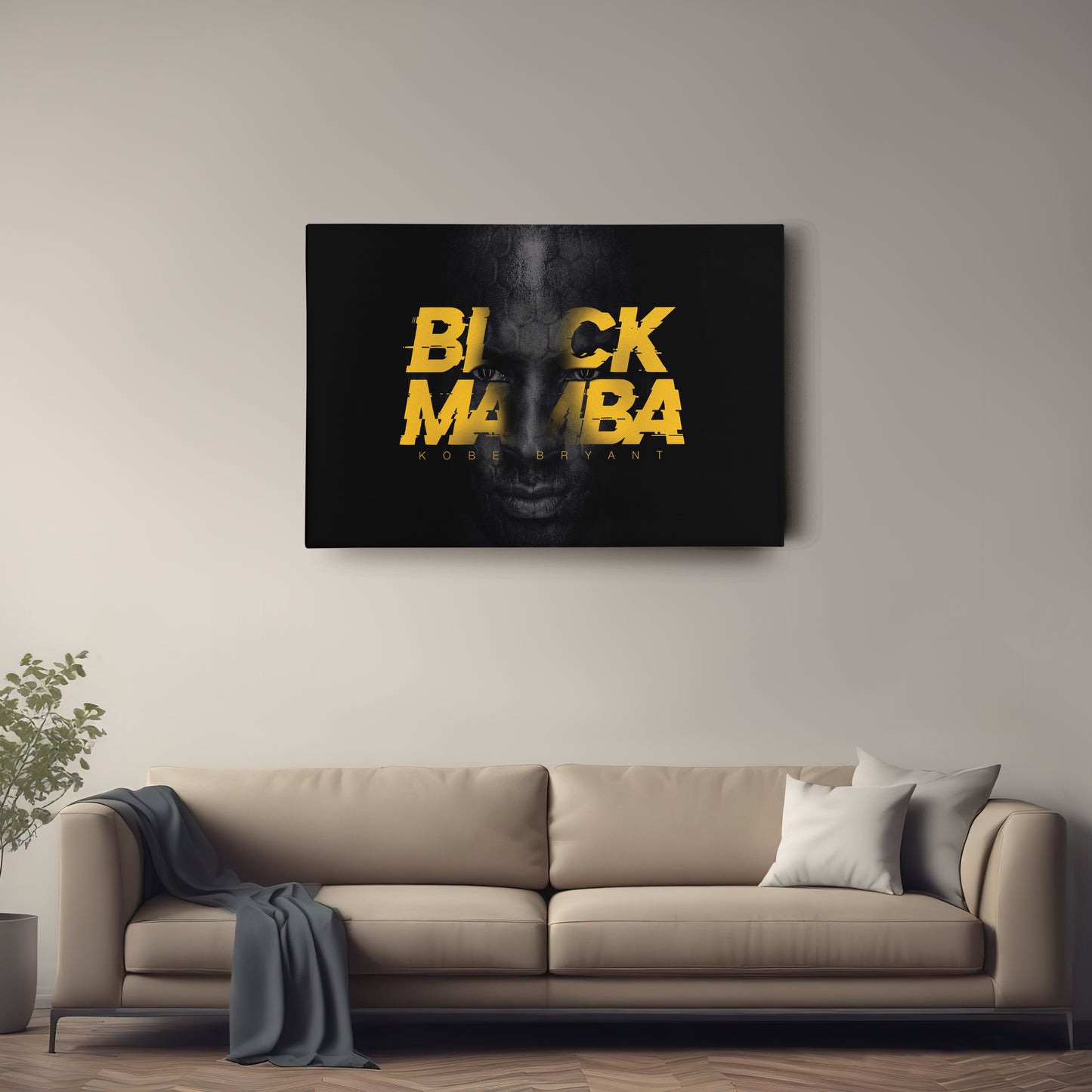 Kobe Bryant Black Mamba Forever Canvas Wall Art – Timeless Basketball Icon