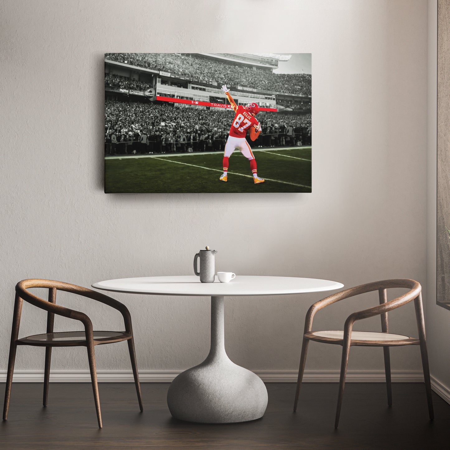 Travis Kelce Kansas City Chiefs Canvas Wall Art – NFL Superstar Decor