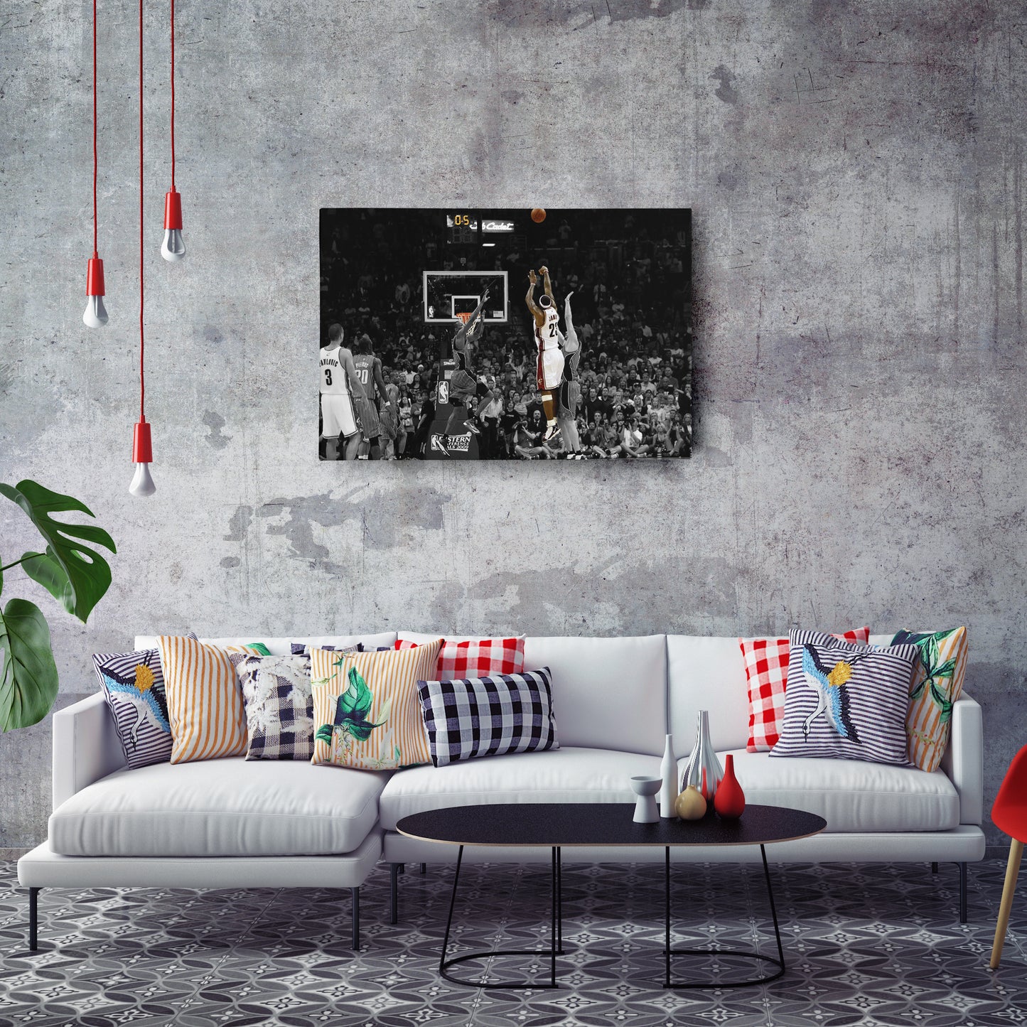 LeBron James Hits Game-Winning Buzzer vs Magic Canvas Wall Art Decor - NBA Playoff Art
