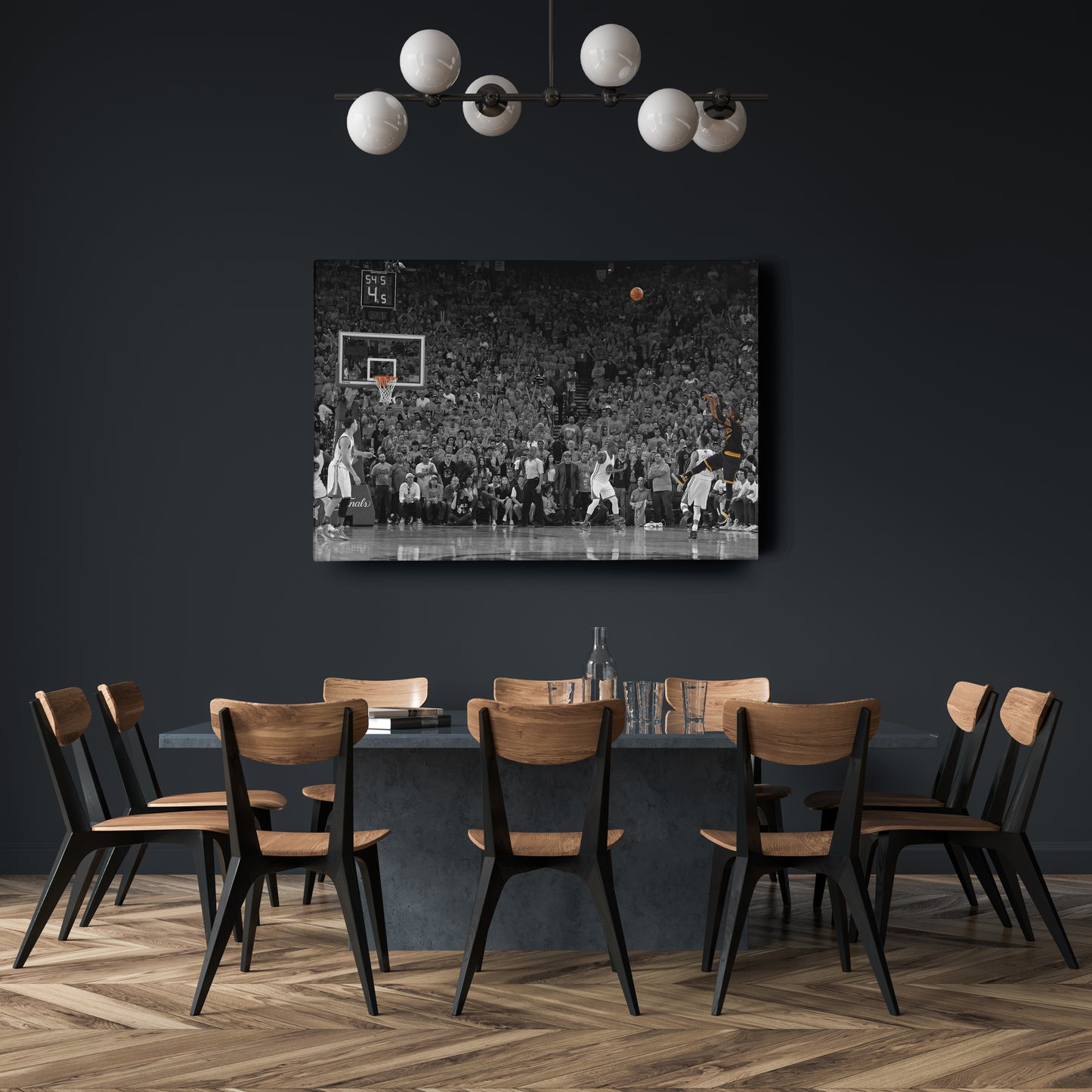 Kyrie Irving Game Winner vs Warriors Canvas Wall Art Decor - NBA Playoff Moment Art