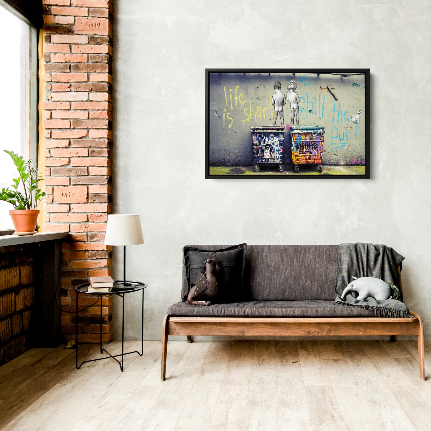 Banksy 'Boys' Canvas Print - Framed Wall Art for Home Decor