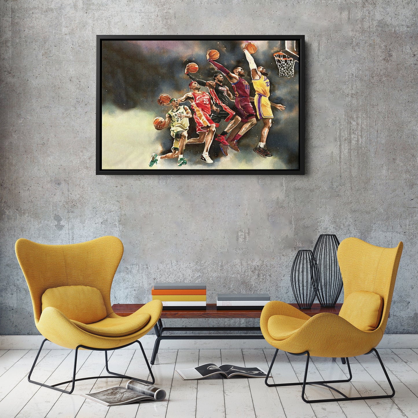 LeBron James Evolution Canvas Wall Art – NBA Legacy Print