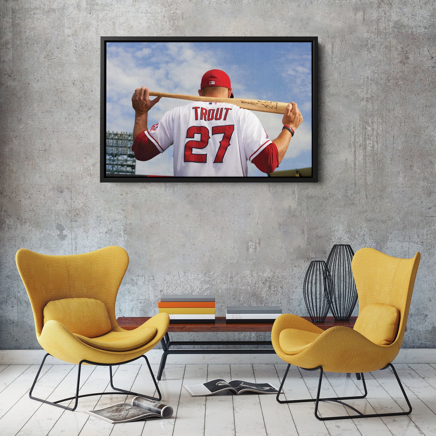 Mike Trout - Los Angeles Angels Canvas Wall Art Decor