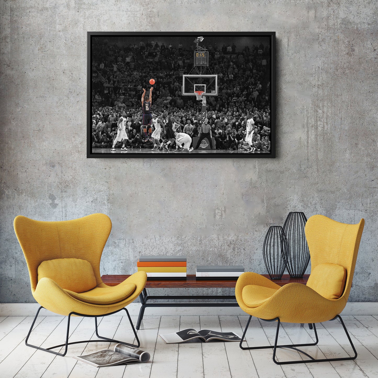 Kemba Walker Buzzer-Beater vs Pitt Canvas Wall Art Decor - NCAA Basketball Icon Art