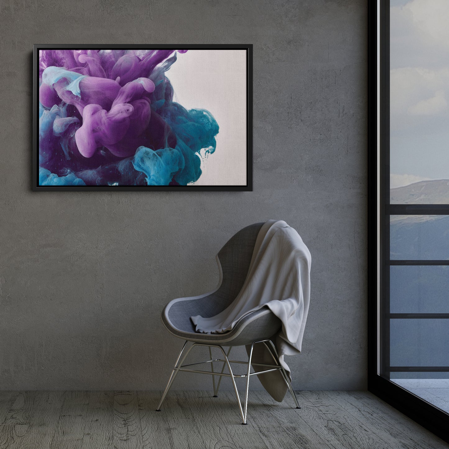 Cloud Poster Abstract Colorful - Canvas Wall Art Decor
