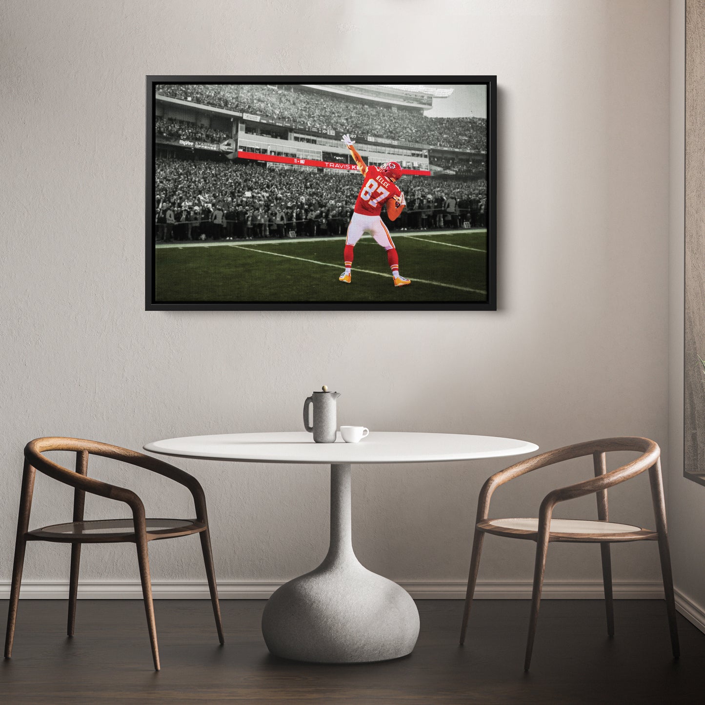 Travis Kelce Kansas City Chiefs Canvas Wall Art – NFL Superstar Decor