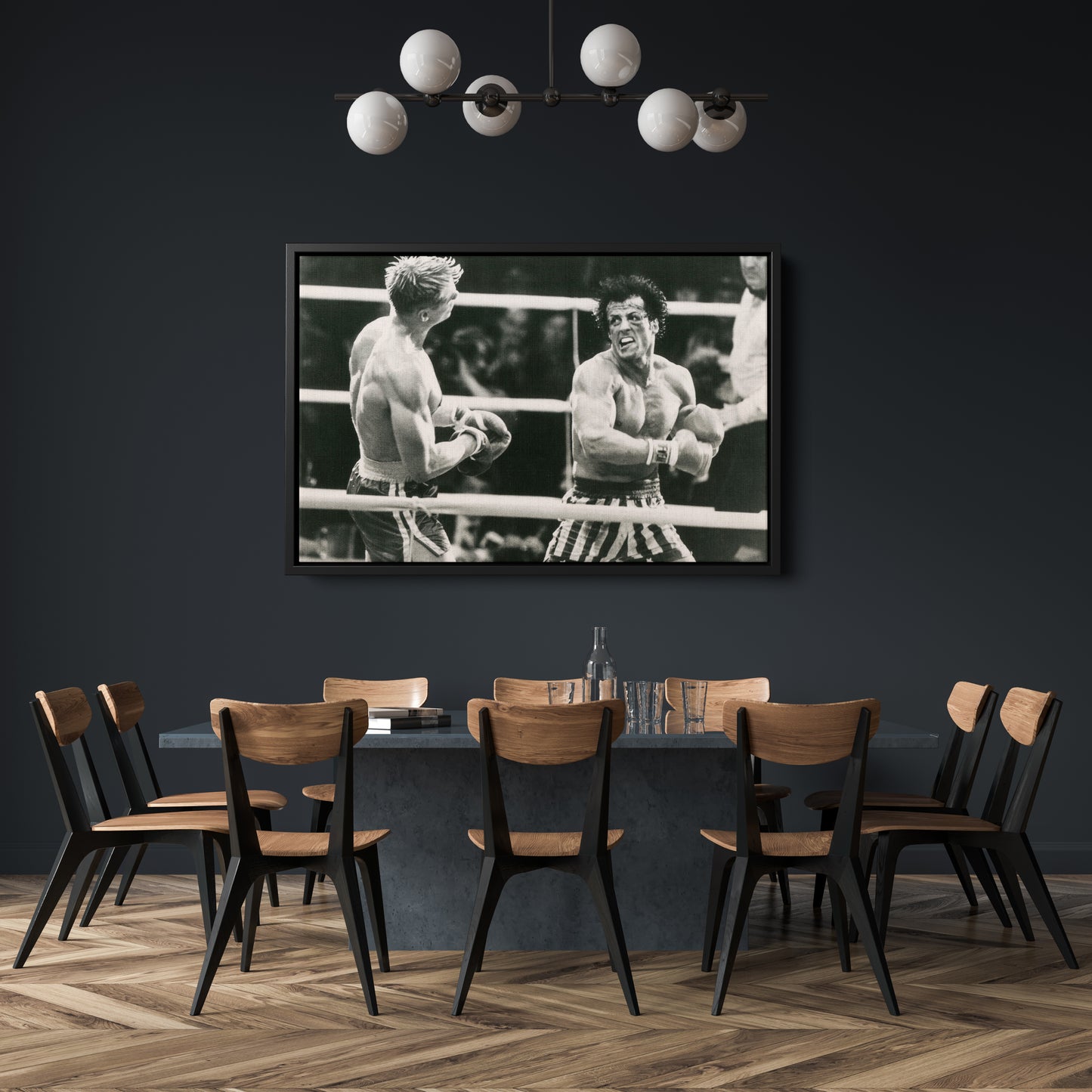 Rocky Balboa vs Ivan Drago Poster – Boxing Movie Canvas Wall Art Decor