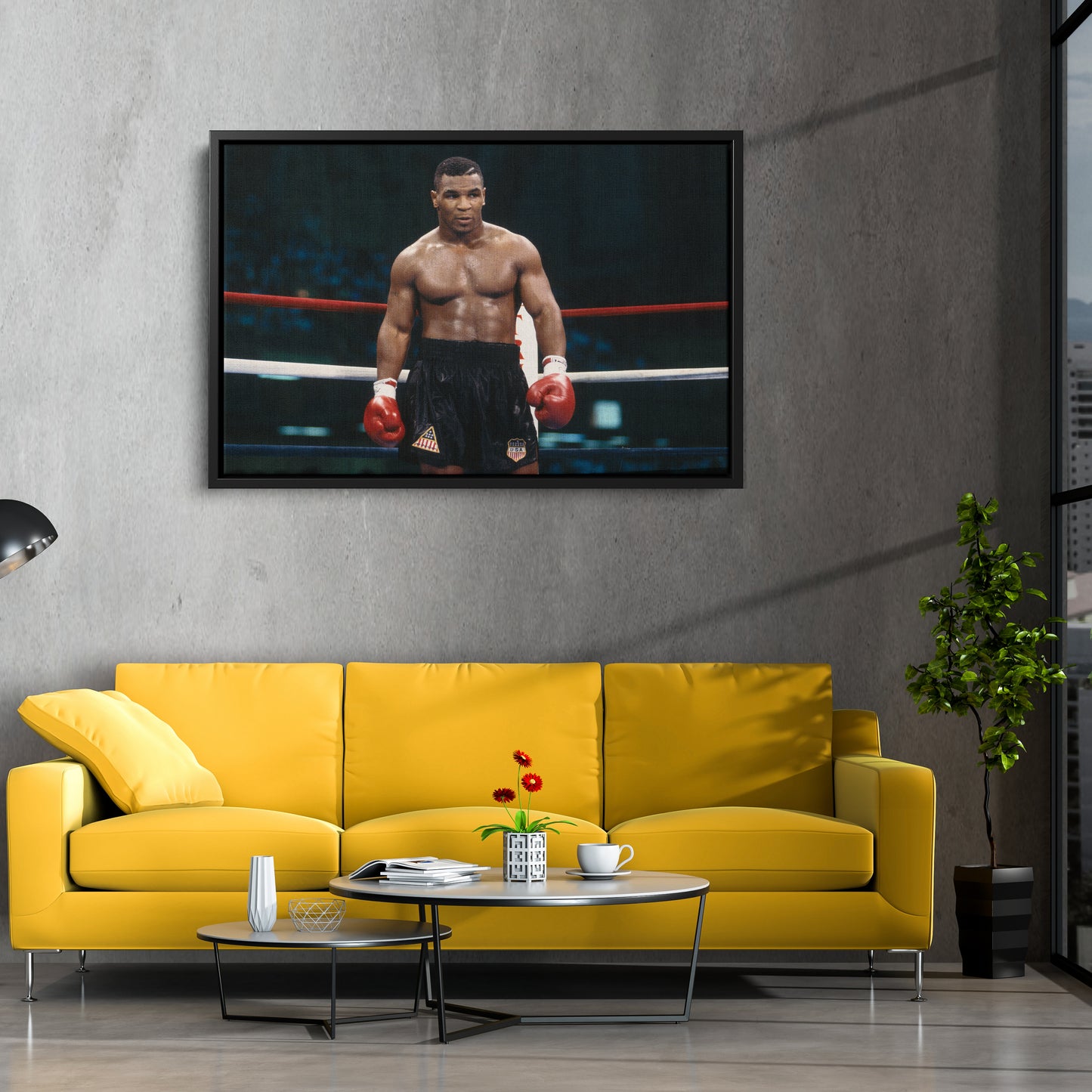 Mike Tyson Standing Poster – Iron Mike Boxing Canvas Art Wall Decor