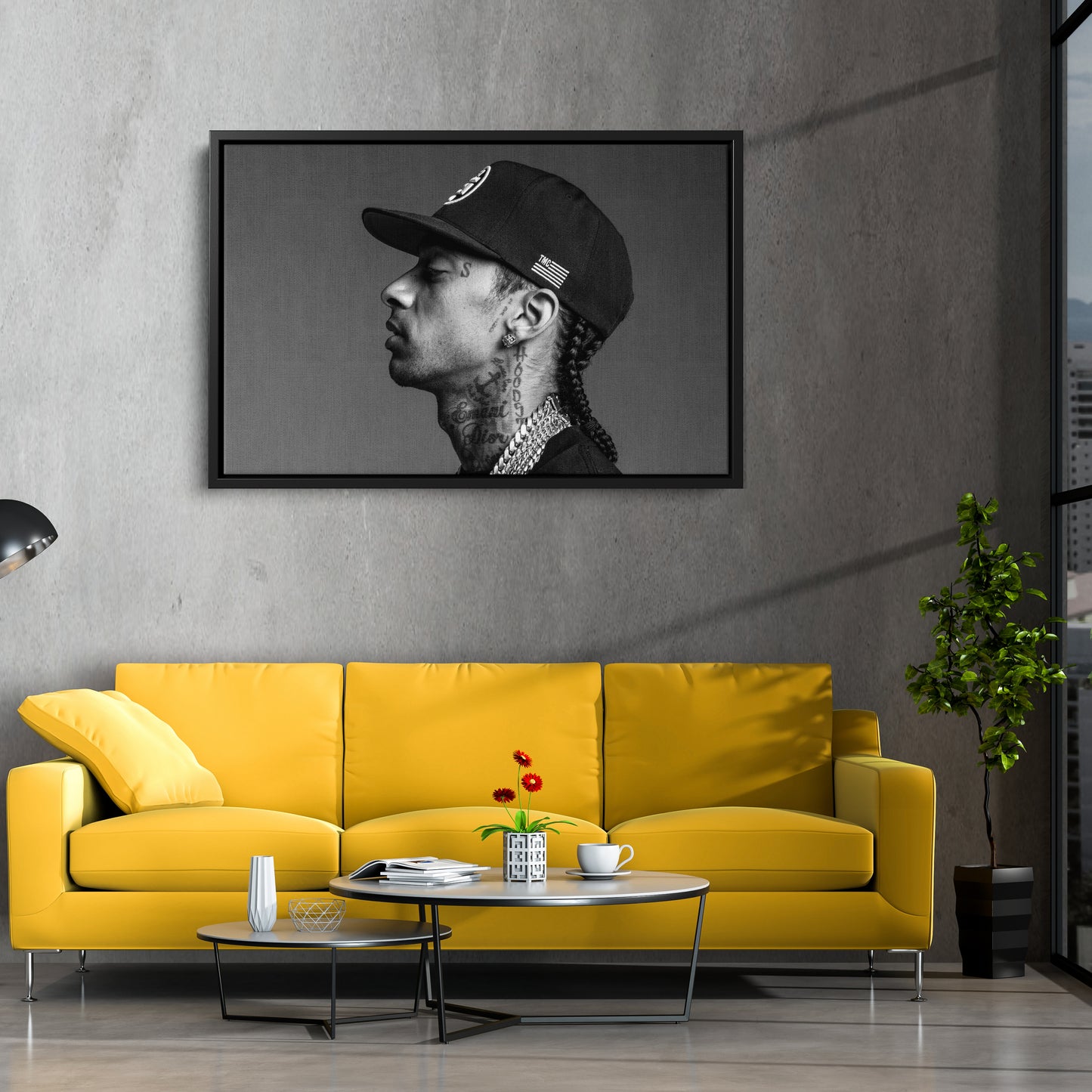 Nipsey Hussle Black and White Canvas Wall Art – Music Legend Home Decor