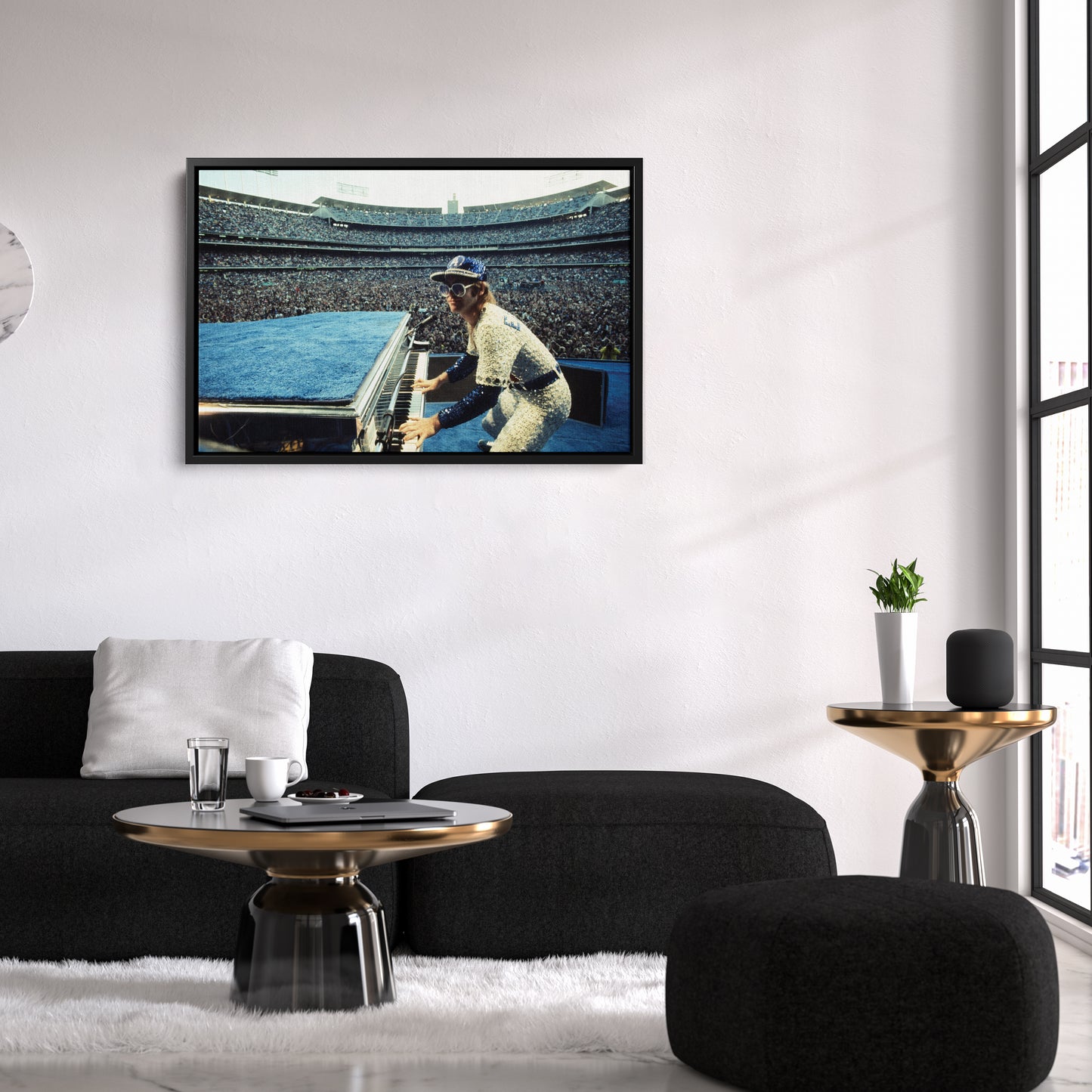 Elton John at Concert Canvas Wall Art – Music Legend Performance Decor