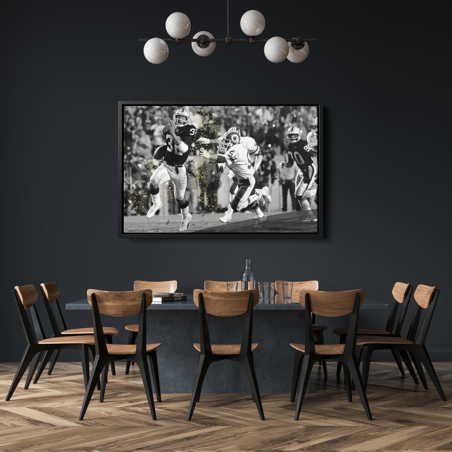 Marcus Allen Reverse Run Canvas Art - Raiders vs. Washington NFL Decor