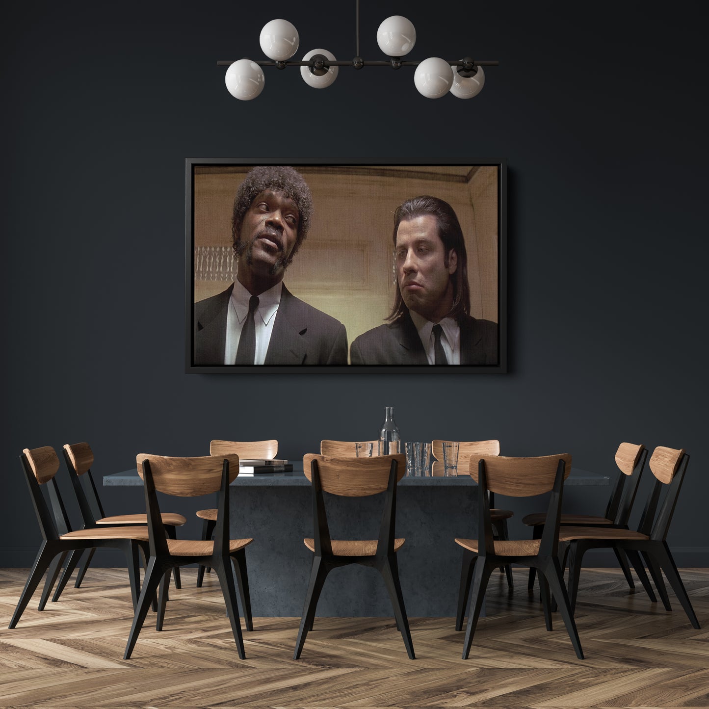 Pulp Fiction Vincent & Jules Canvas Wall Art – Movie Duo Icon Decor