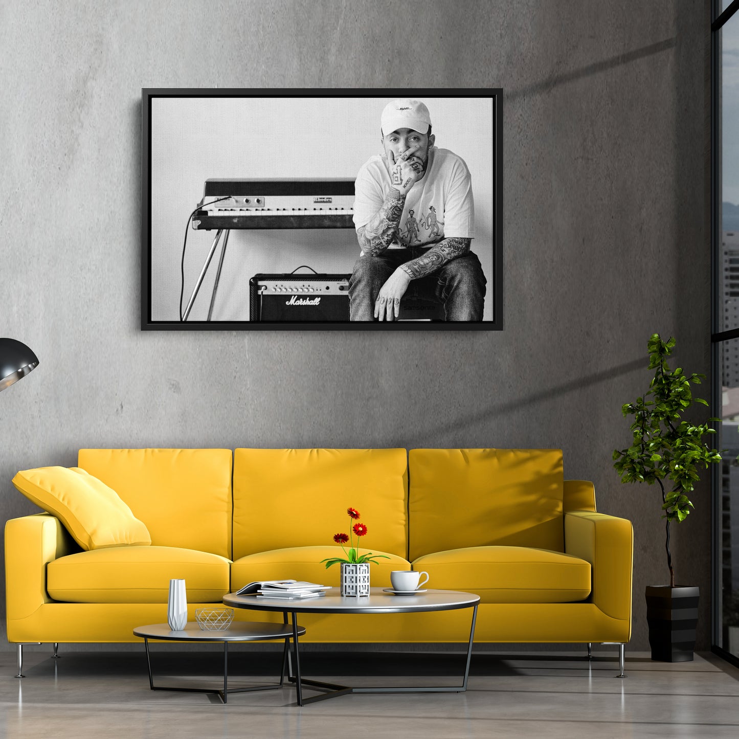 Mac Miller Rapper Canvas Wall Art – Music Legend Decor