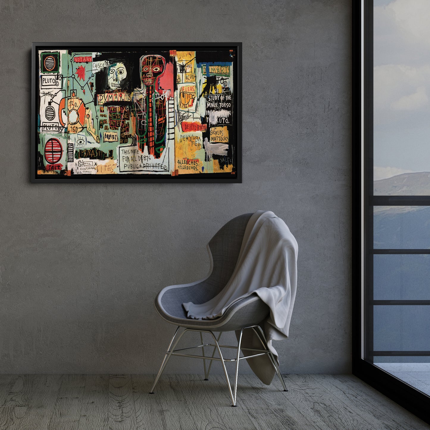 Notary by Jean-Michel Basquiat Abstract Art Canvas Wall Art – Modern Art Decor