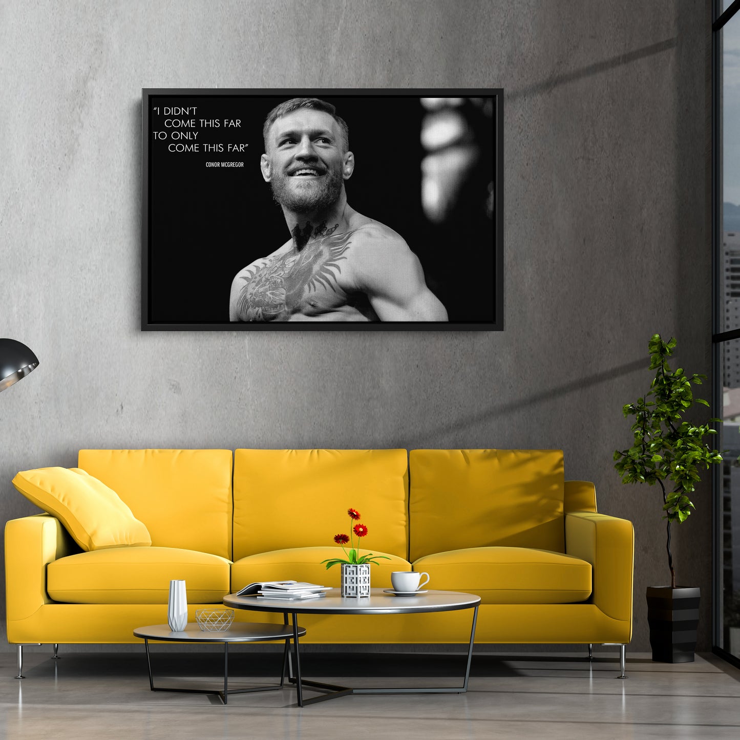 Conor McGregor Quote Canvas Wall Art – Inspirational MMA Print for Home
