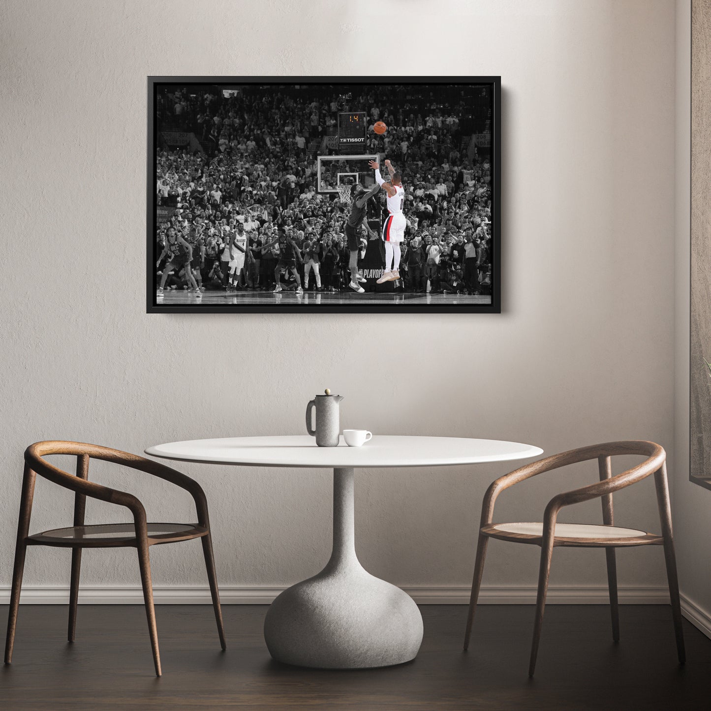 Damian Lillard Dame Time Canvas Wall Art – NBA Player Print for Home