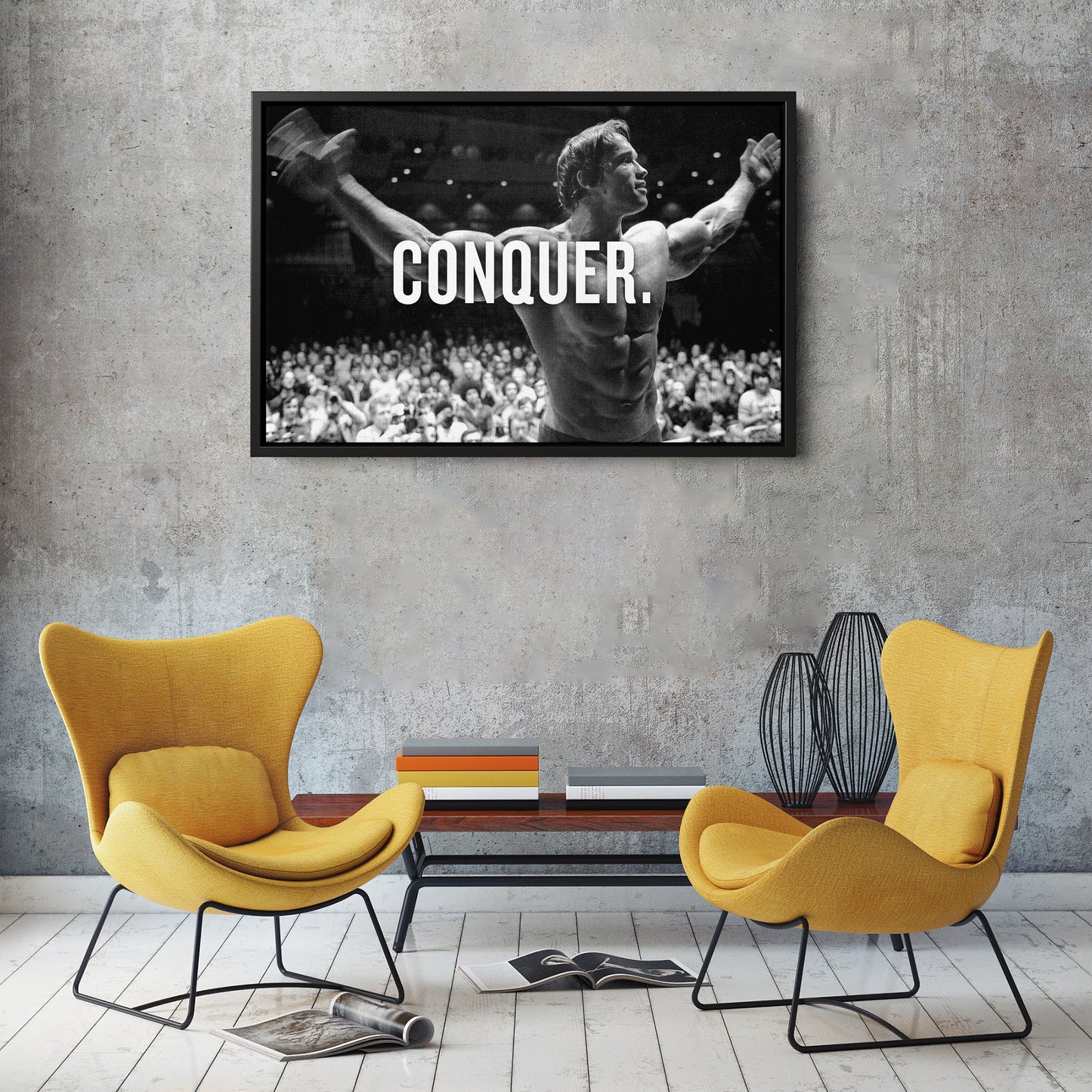 Arnold Schwarzenegger Bodybuilding Canvas Print – Wall Art for Man Cave & Home Decor