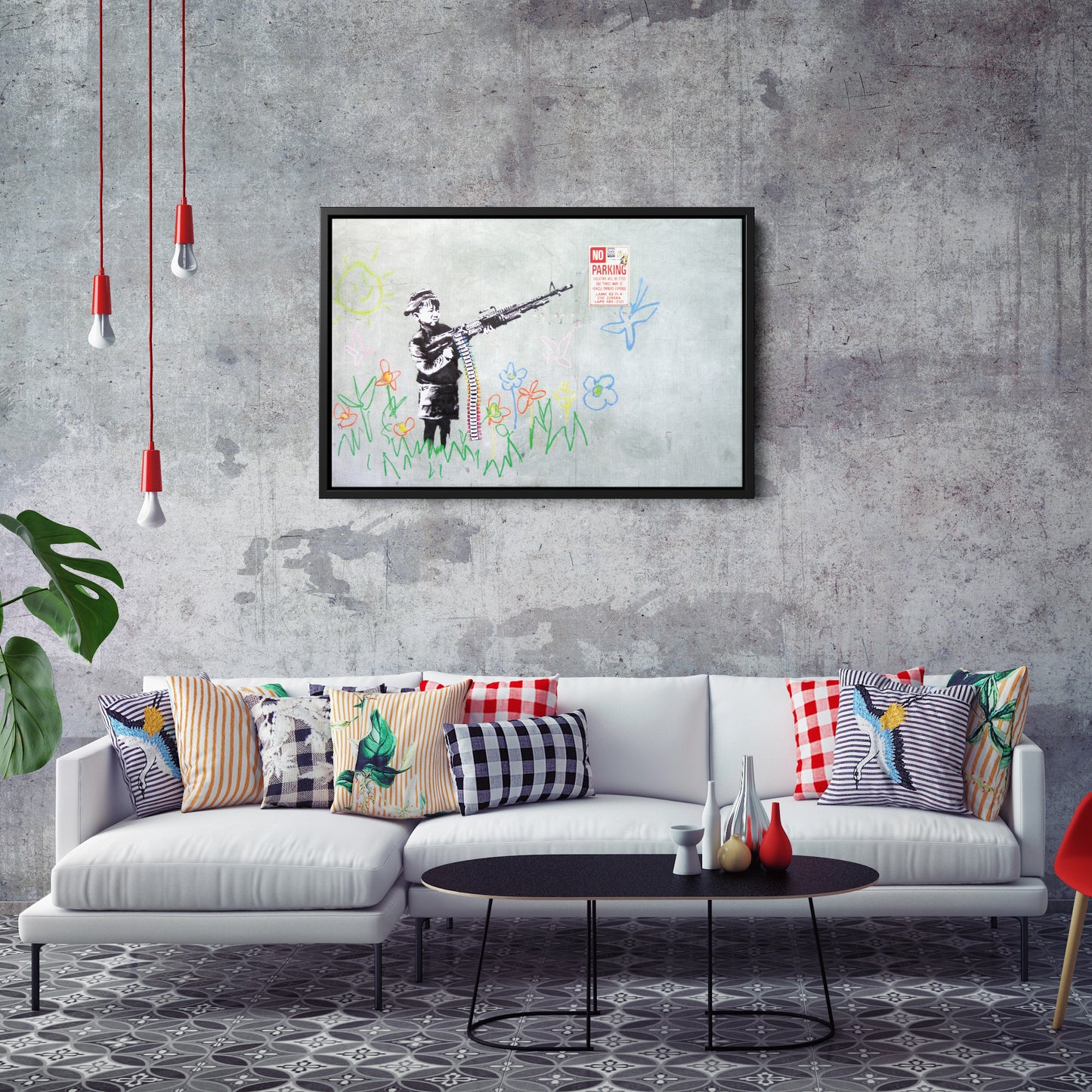Banksy 'Soldier Boy' Canvas Print - Framed Wall Art