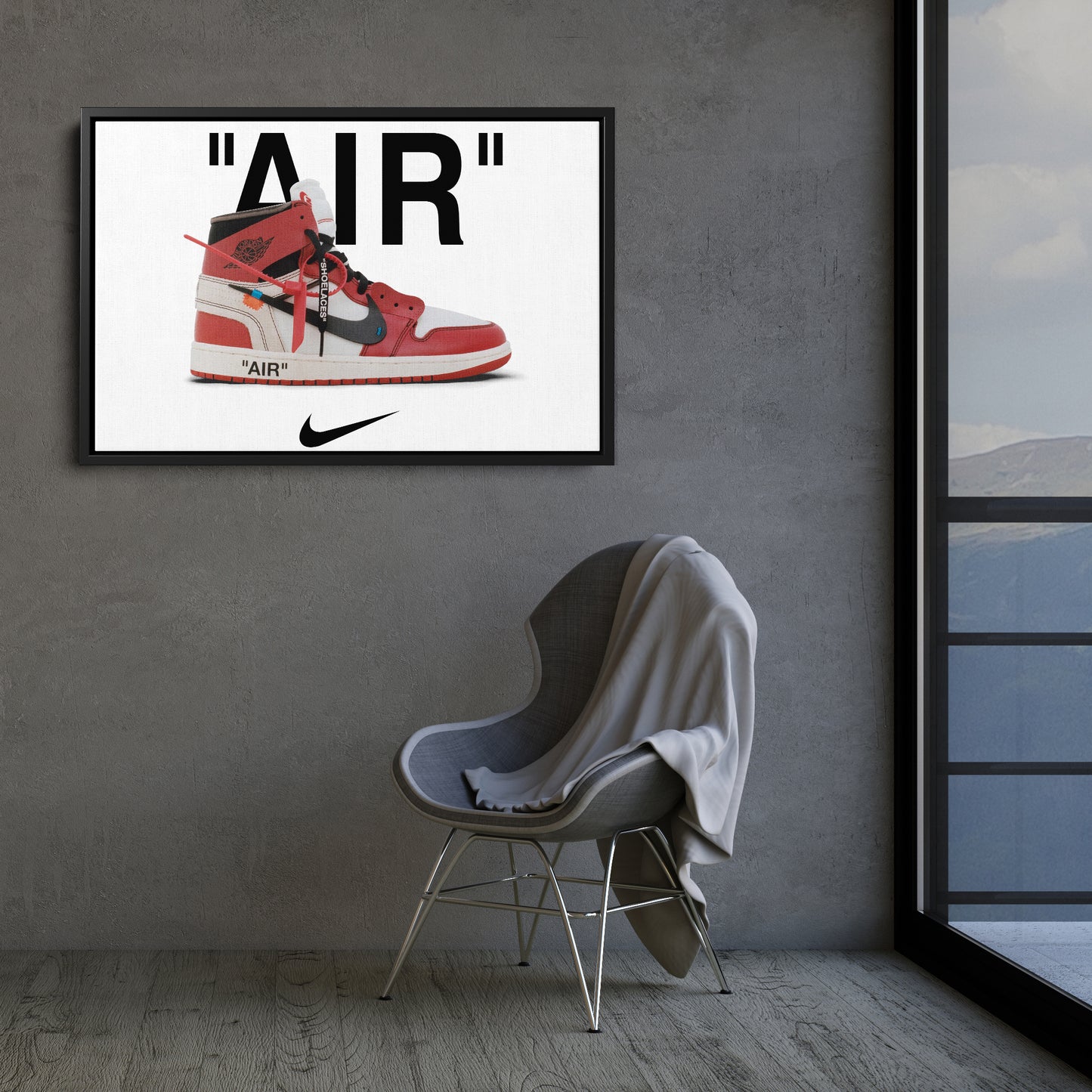 Off-White Jordan Canvas Wall Art - Sneaker Culture Home Decor Poster
