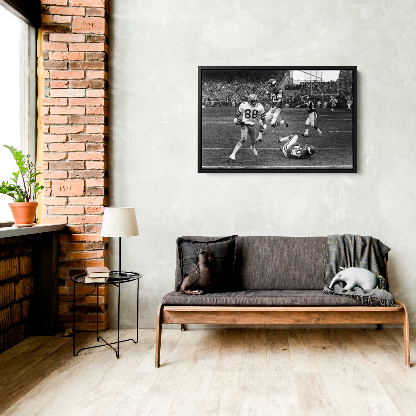 Staubach's 'Hail Mary' Canvas Wall Art - Cowboys vs. Vikings NFL Poster