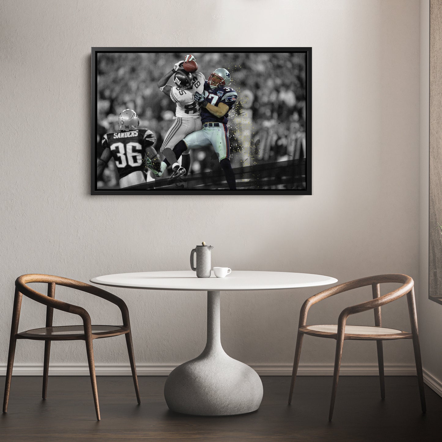 David Tyree Helmet Catch Canvas Wall Art Decor - Legendary NFL Moment Art