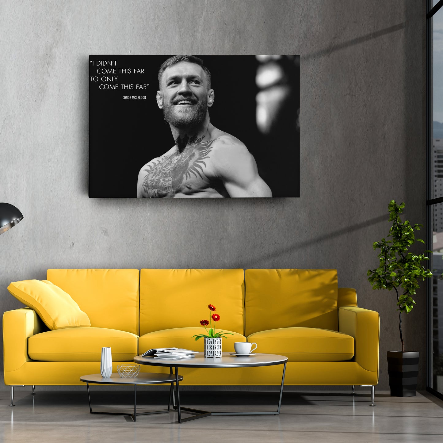 Conor McGregor Quote Canvas Wall Art – Inspirational MMA Print for Home
