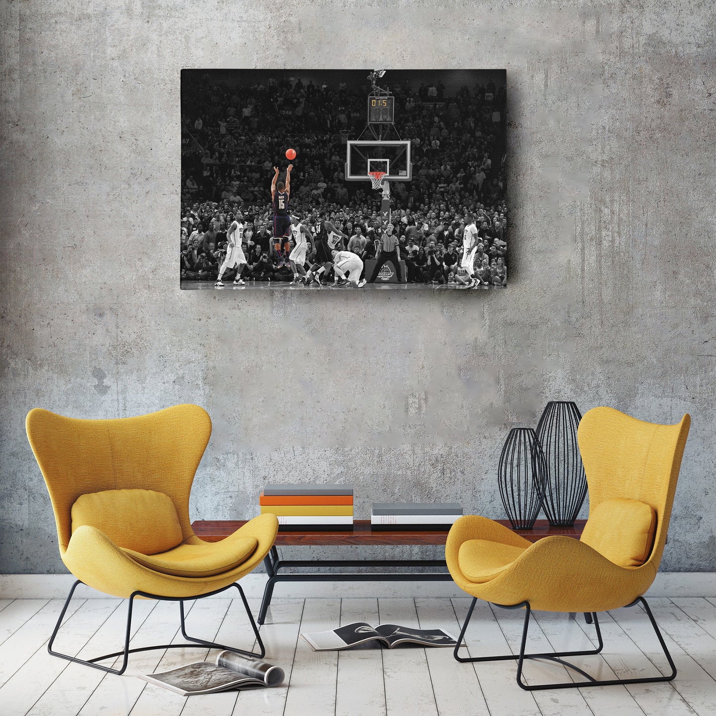 Kemba Walker Buzzer-Beater vs Pitt Canvas Wall Art Decor - NCAA Basketball Icon Art