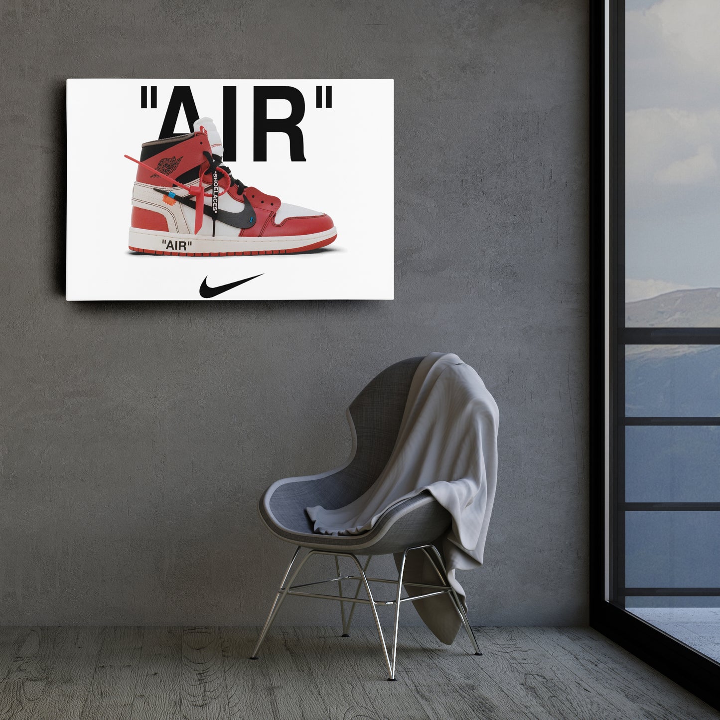 Off-White Jordan Canvas Wall Art - Sneaker Culture Home Decor Poster