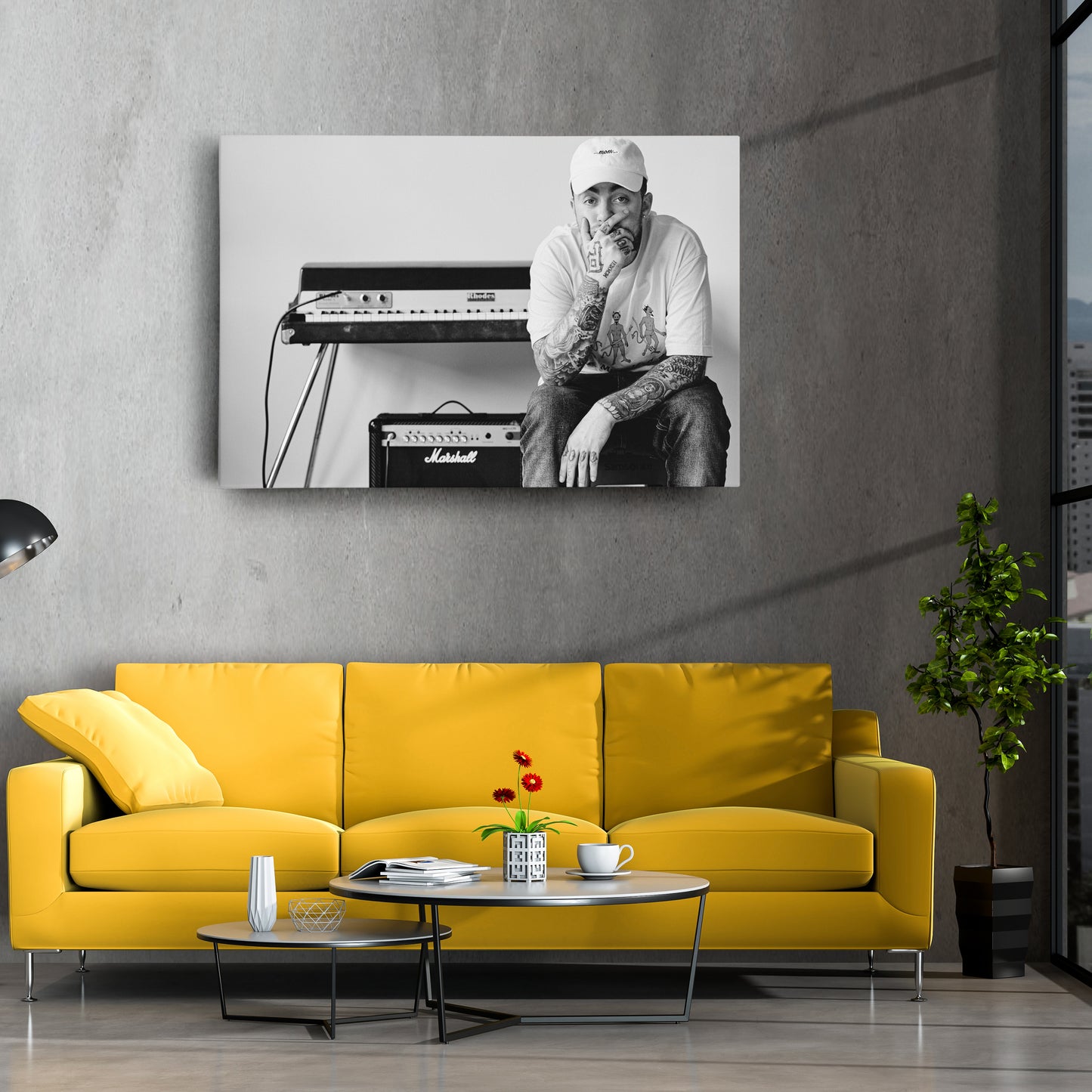 Mac Miller Rapper Canvas Wall Art – Music Legend Decor