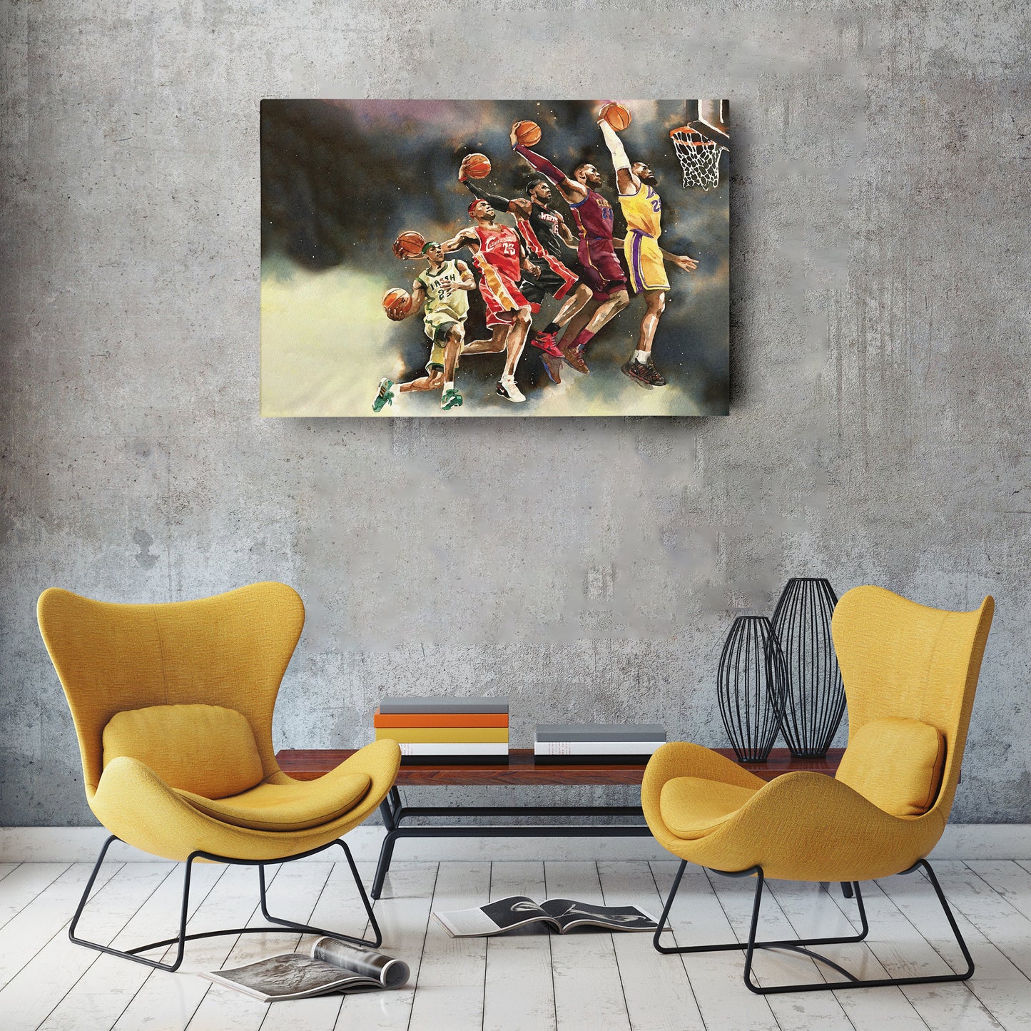 LeBron James Evolution Canvas Wall Art – NBA Legacy Print