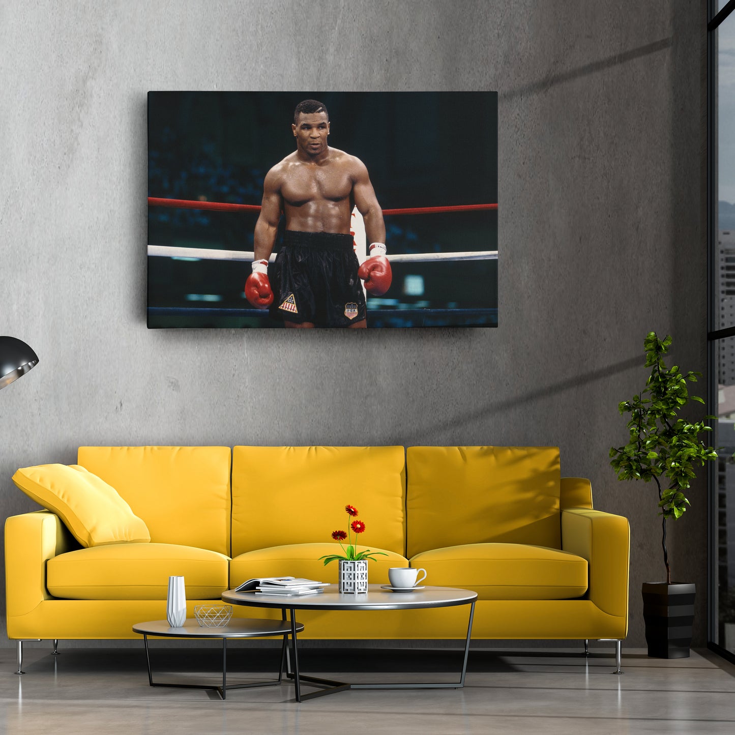 Mike Tyson Standing Poster – Iron Mike Boxing Canvas Art Wall Decor