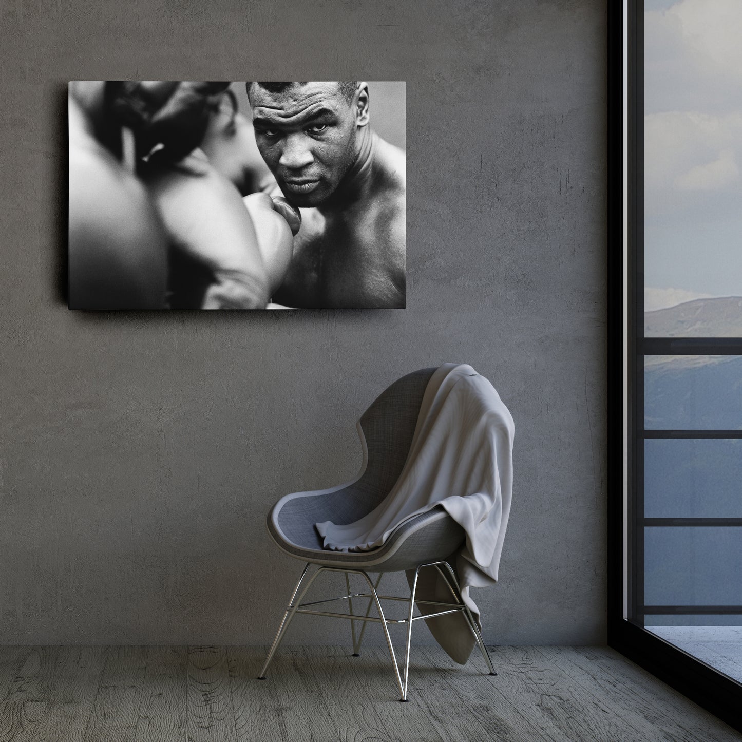 Mike Tyson Training Poster – Boxing Canvas Art Wall Decor