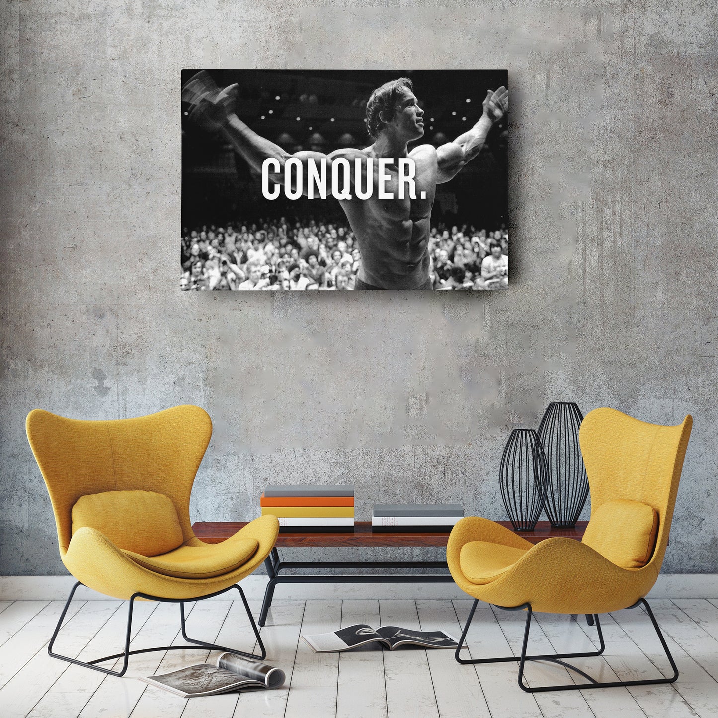 Arnold Schwarzenegger Bodybuilding Canvas Print – Wall Art for Man Cave & Home Decor