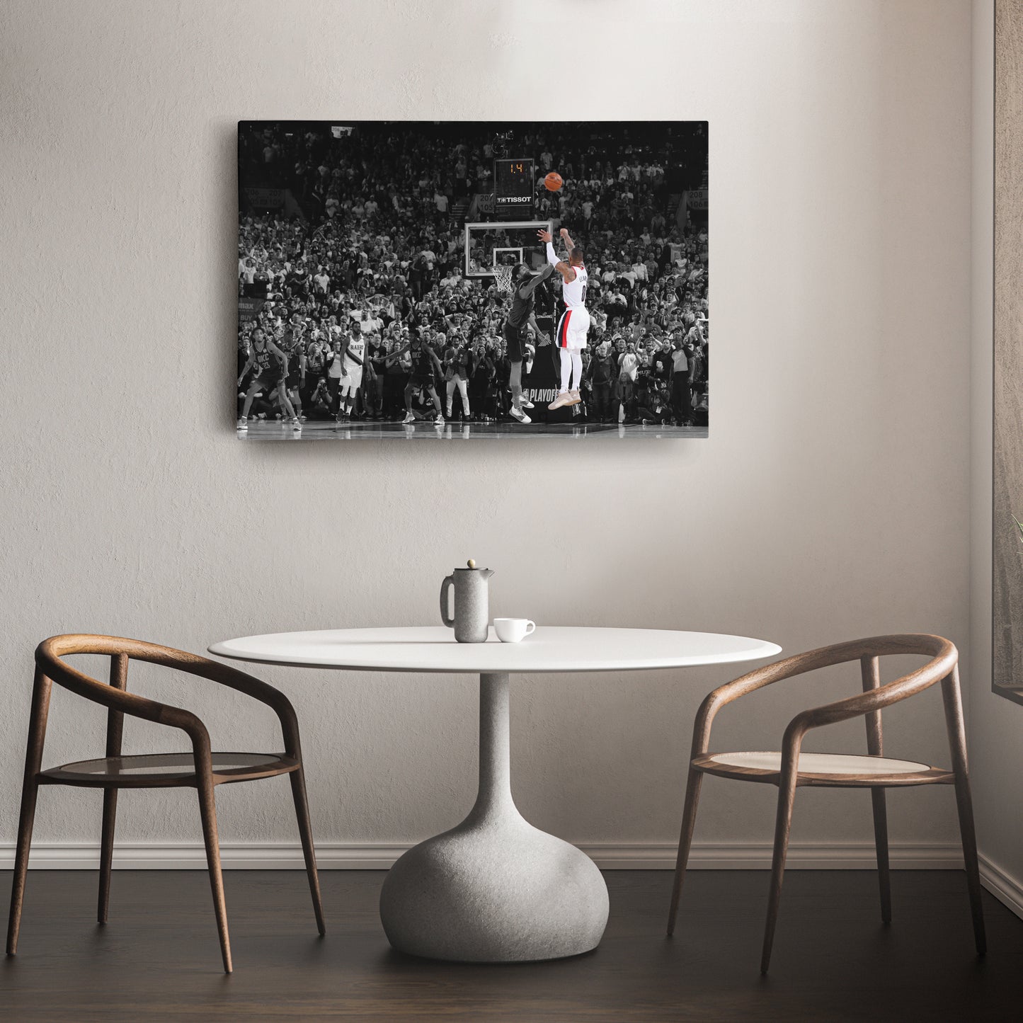Damian Lillard Dame Time Canvas Wall Art – NBA Player Print for Home