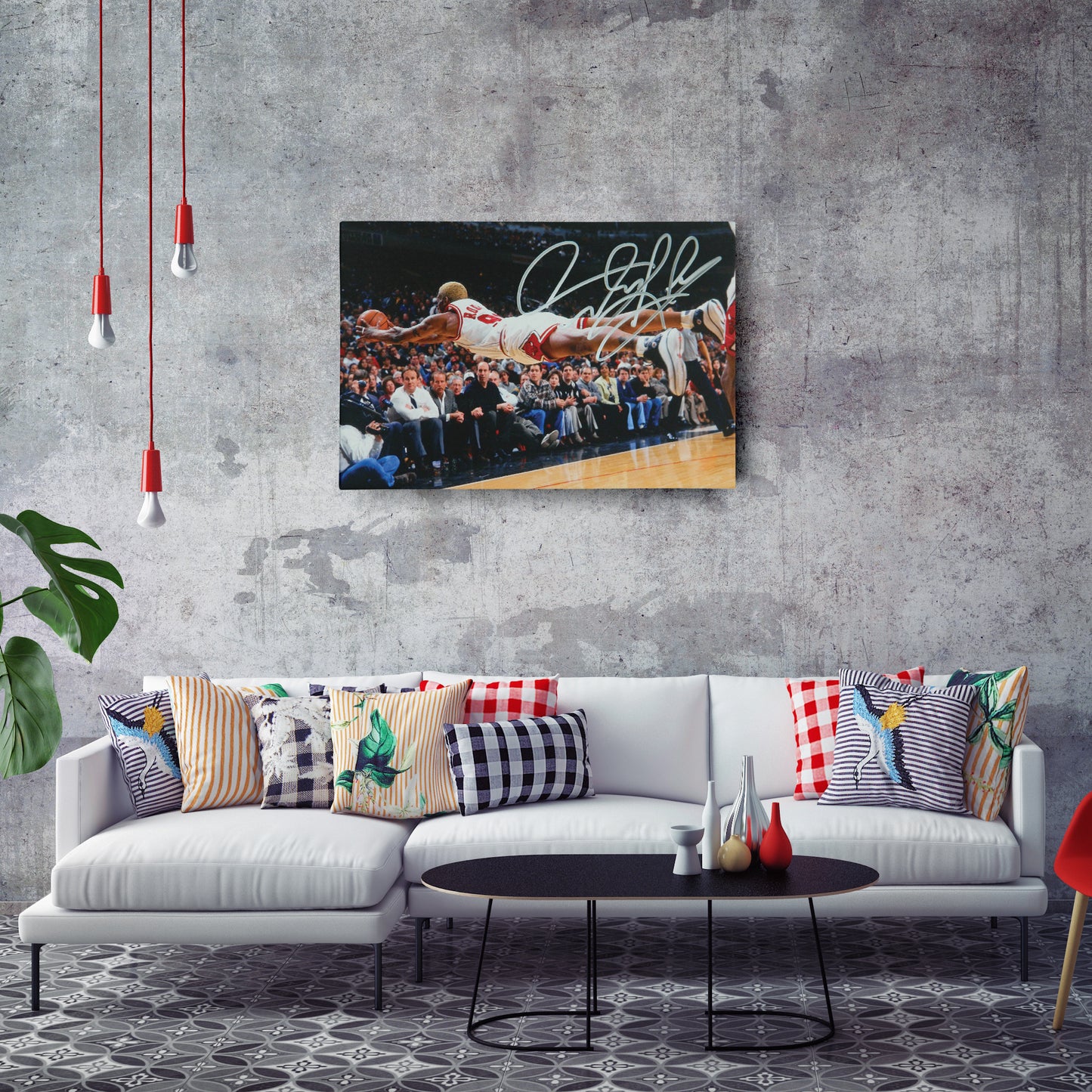 Dennis Rodman Chicago Bulls Canvas Wall Art – NBA Basketball Legend Art