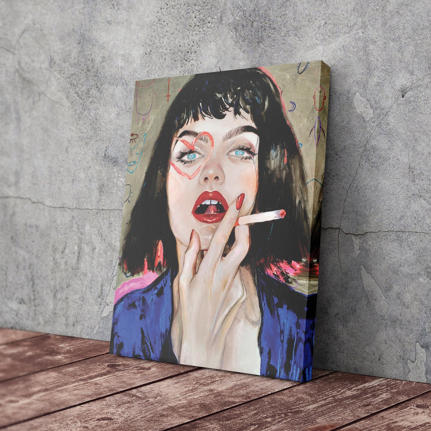 Fantasy Woman - Acrylic & Oil Painting Canvas Wall Art Decor