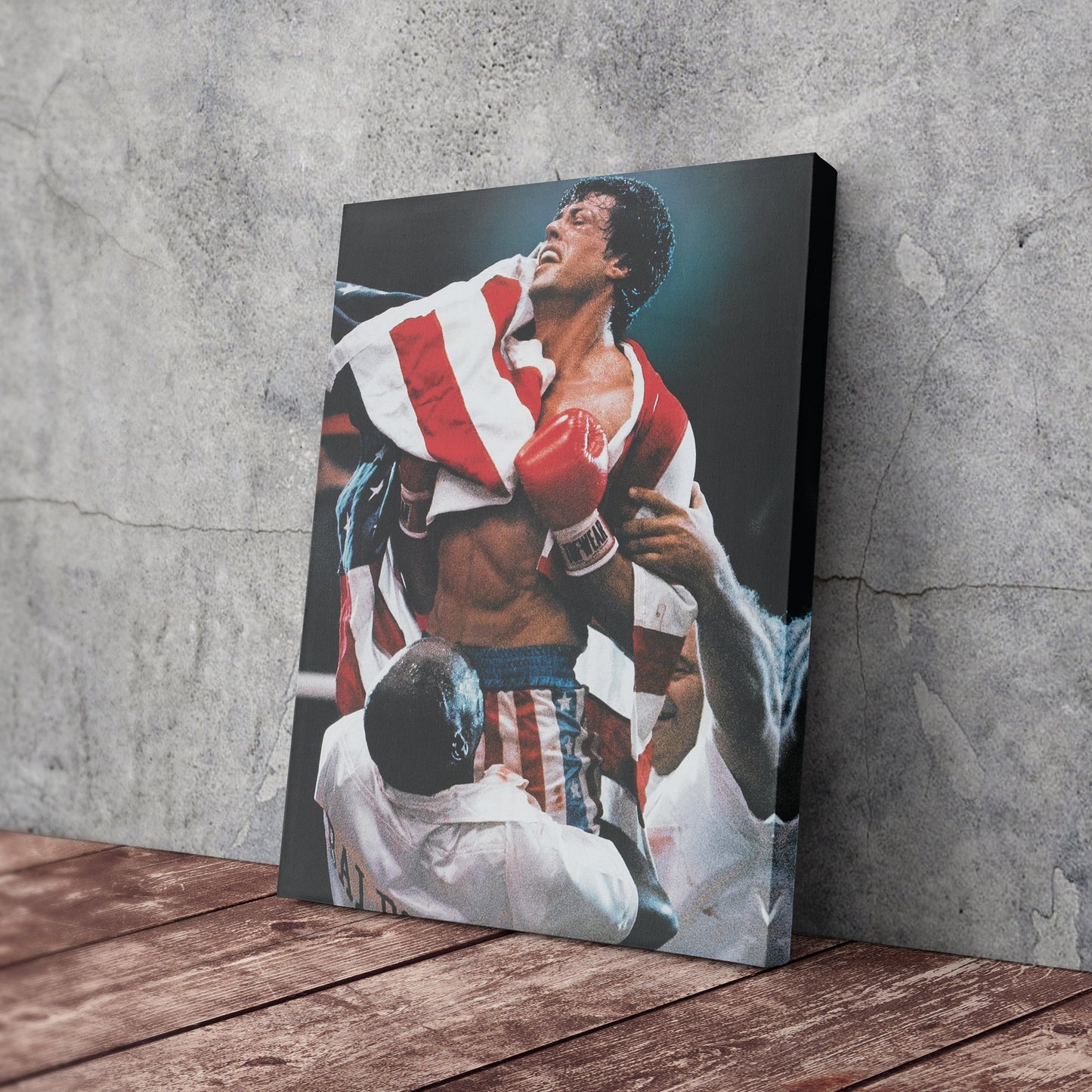 Rocky Balboa Celebrating Poster – Boxing Canvas Wall Art Decor