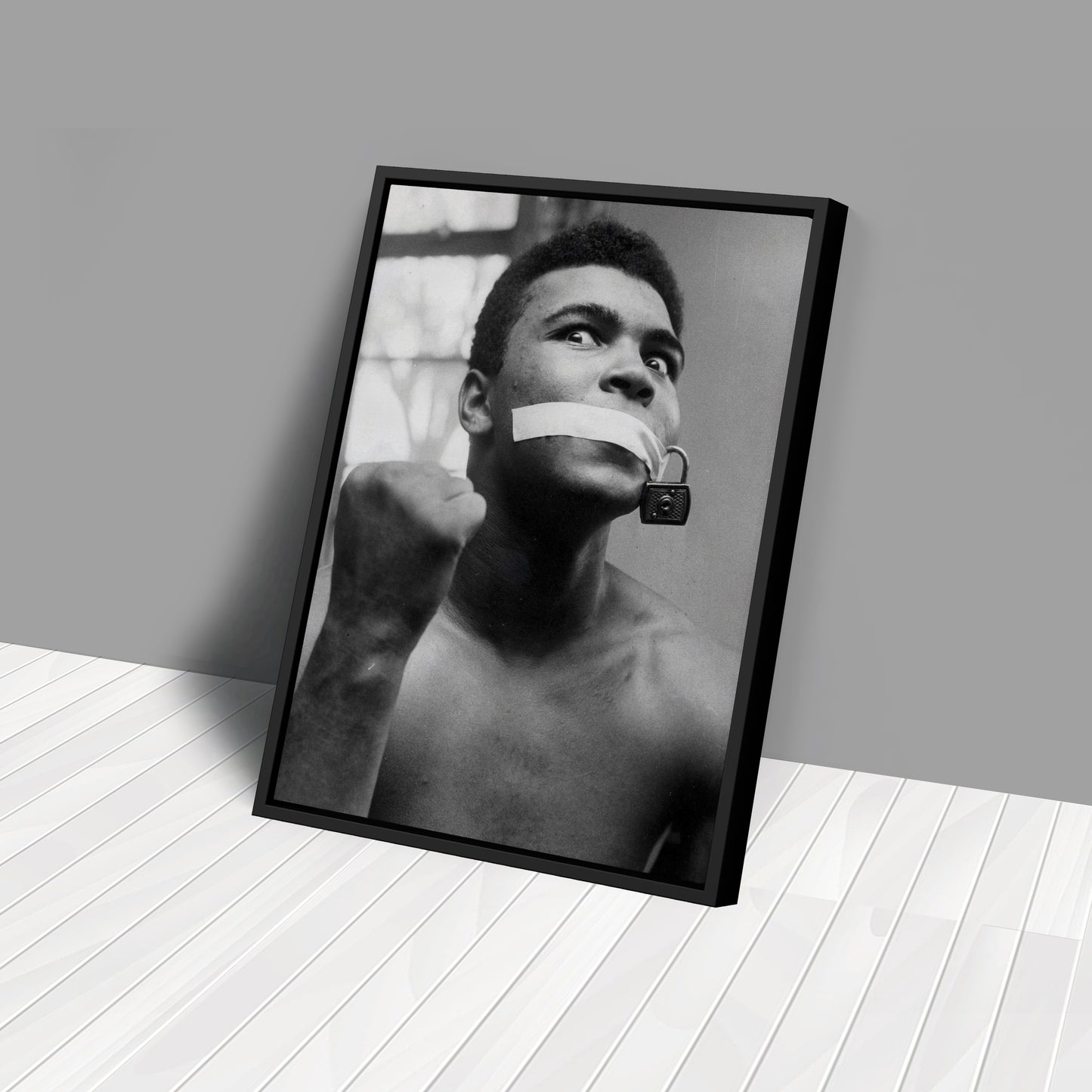 Muhammad Ali Boxing Silent Canvas Art – Legendary Fighter Decor