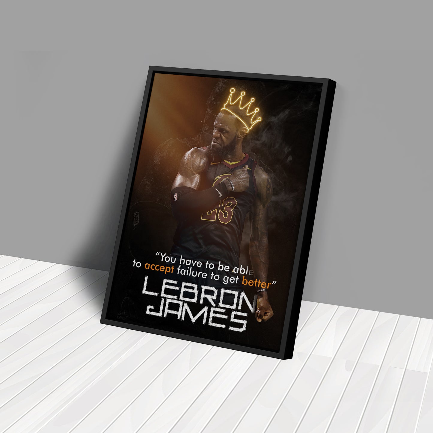 LeBron James King Quote Canvas Wall Art – NBA Superstar Motivation