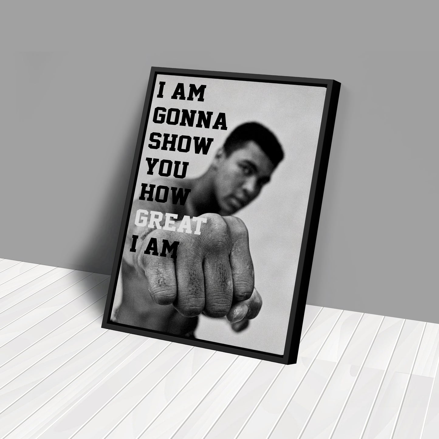 Muhammad Ali Quote Canvas Wall Art – Boxing Icon Decor