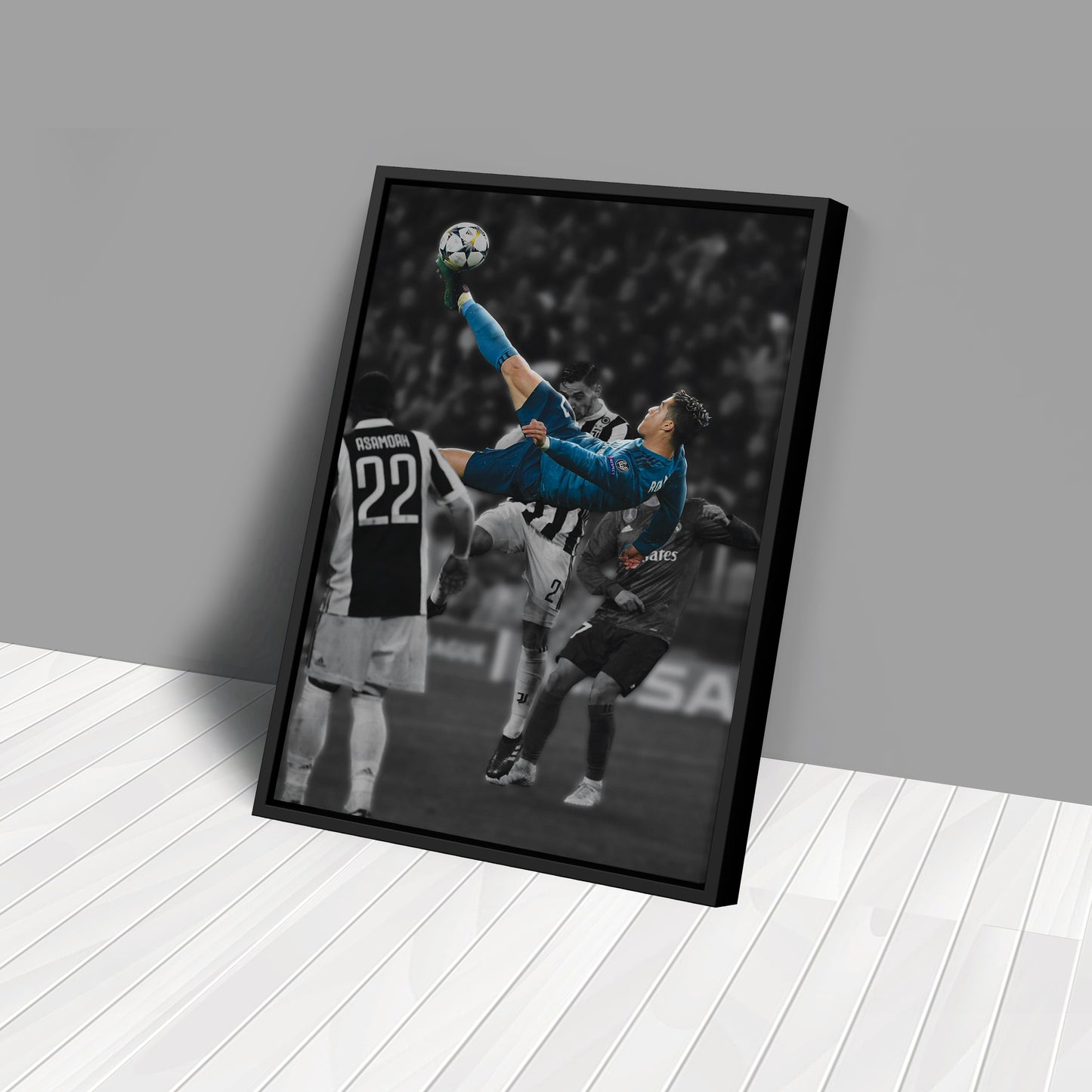 Cristiano Ronaldo Overhead Kick vs Juventus Canvas Wall Art Decor - Iconic Soccer Art