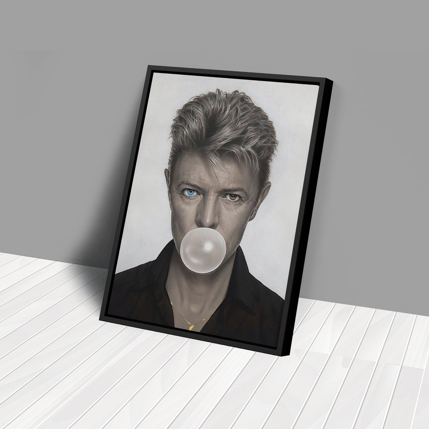 David Bowie Poster Chewing Gum Canvas Wall Art Home Decor Framed Art