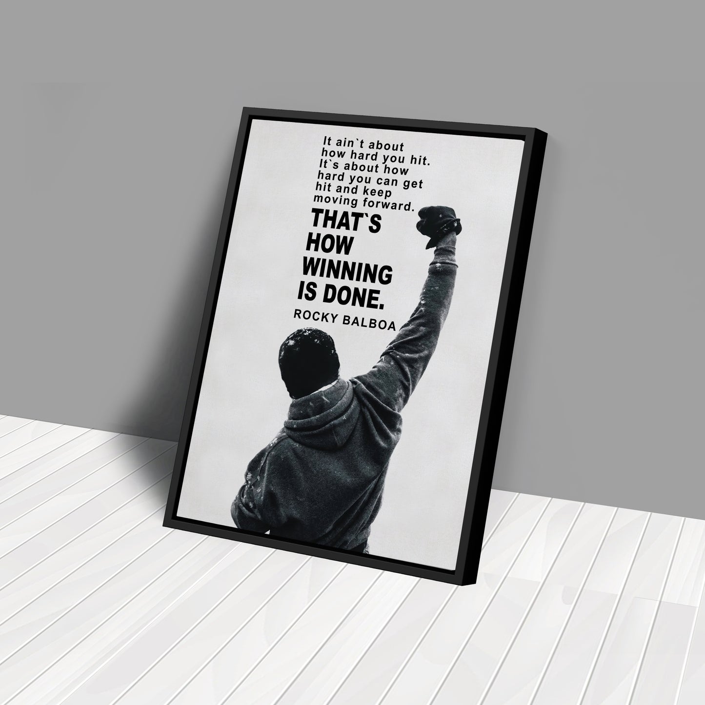 Rocky Balboa Motivational Quote Canvas Art - Inspirational Wall Decor
