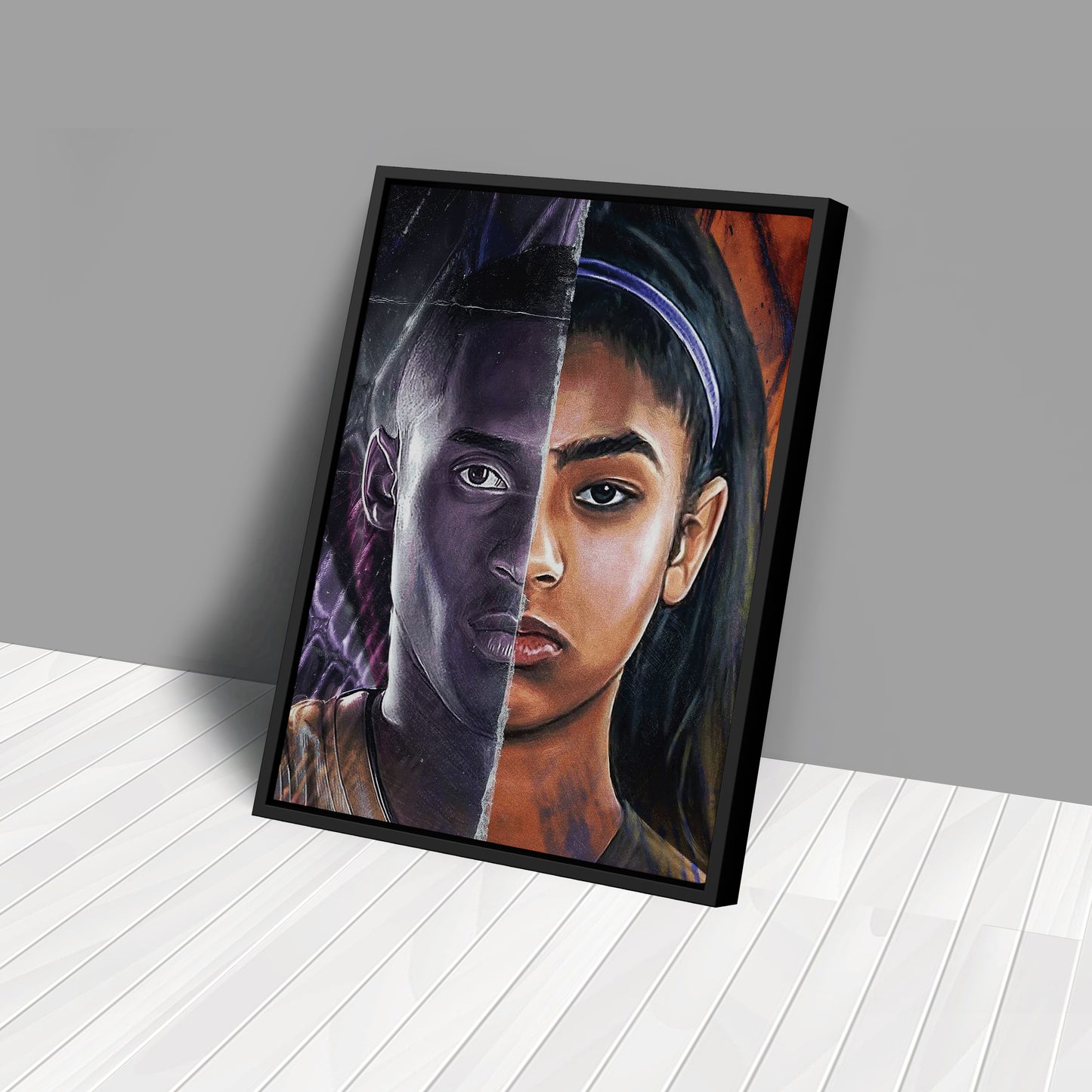 Kobe Gianna Canvas Wall Art – Mamba Legacy Family Print