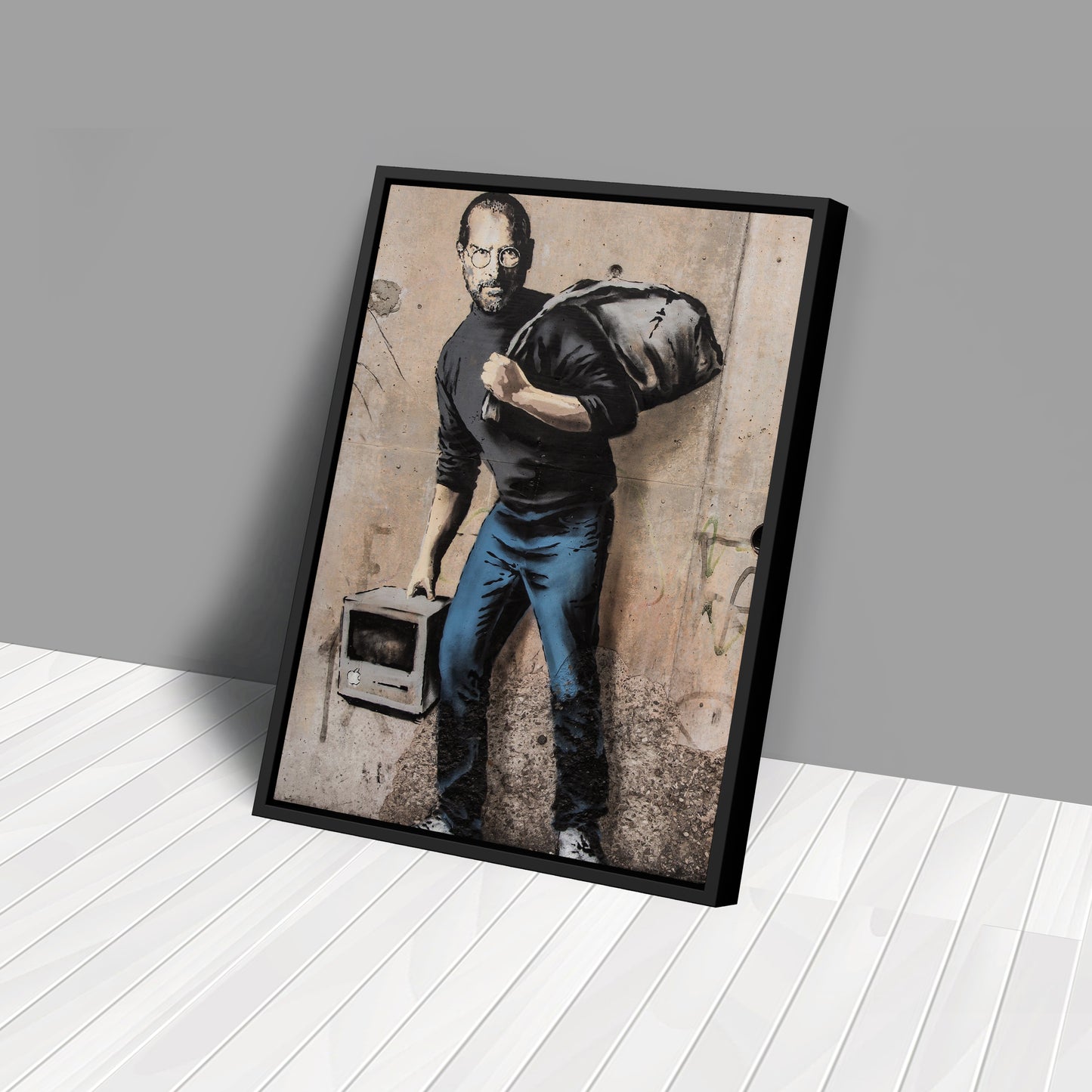 Banksy 'Steve Jobs' Canvas Print - Framed Wall Art