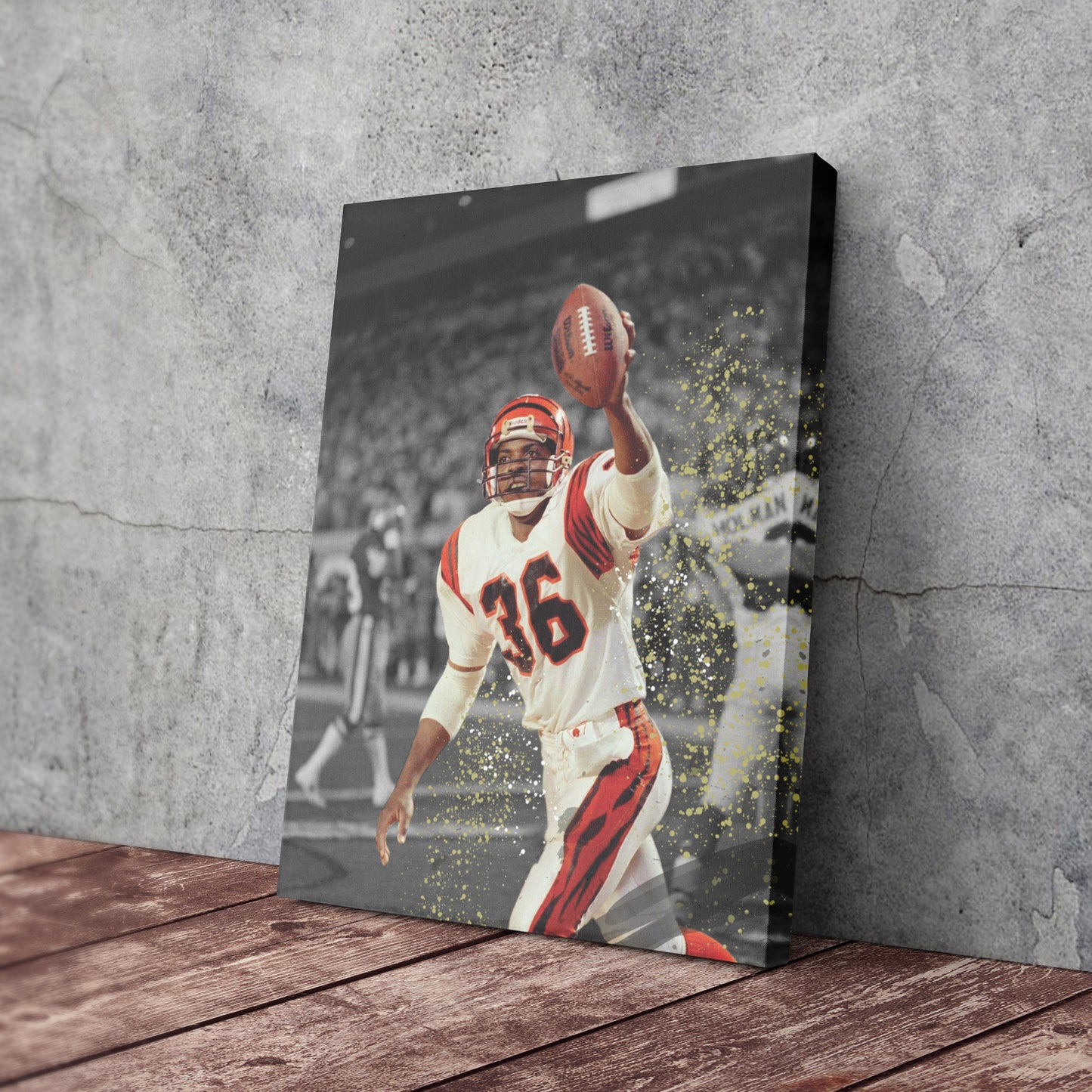 Jennings’ Kickoff Return Cincinnati Bengals Canvas Wall Art Decor - NFL Highlight Art