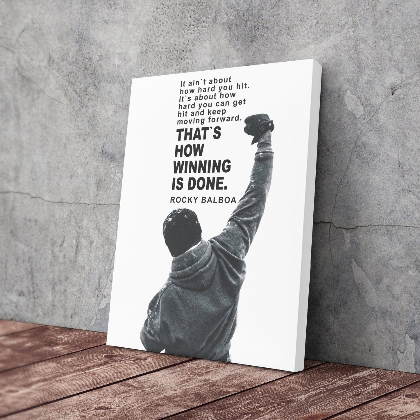 Rocky Balboa Motivational Quote Canvas Art - Inspirational Wall Decor